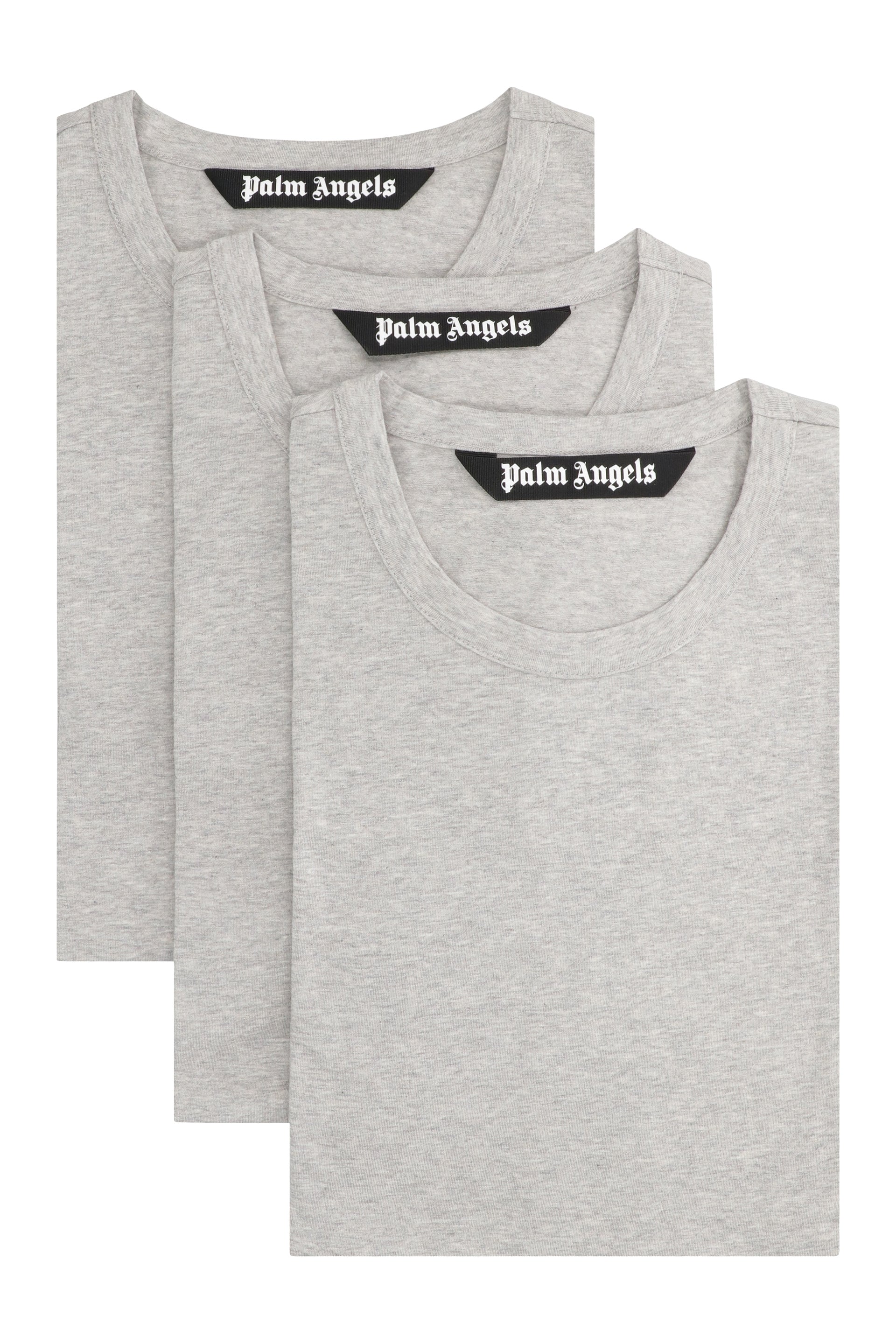 Set of three crew neck t-shirts in cotton
