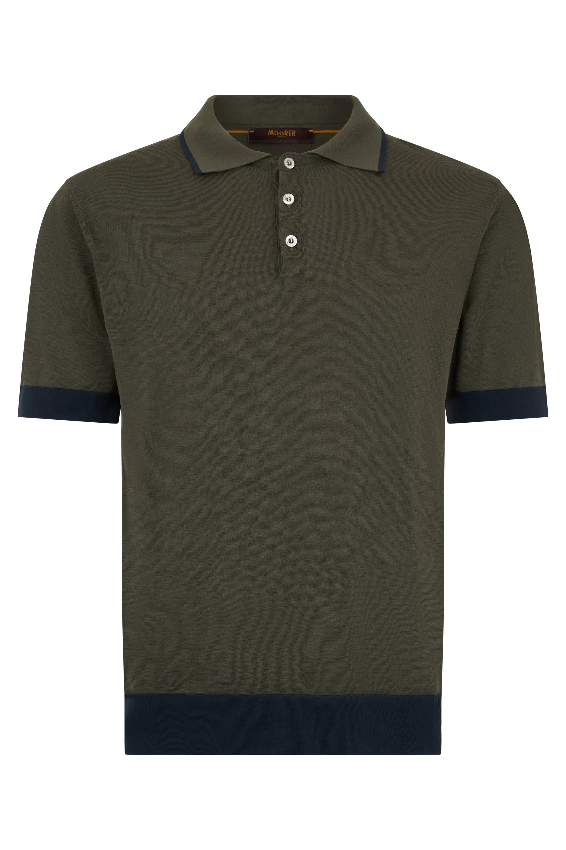Olive Green Polo With Modern Blue Details