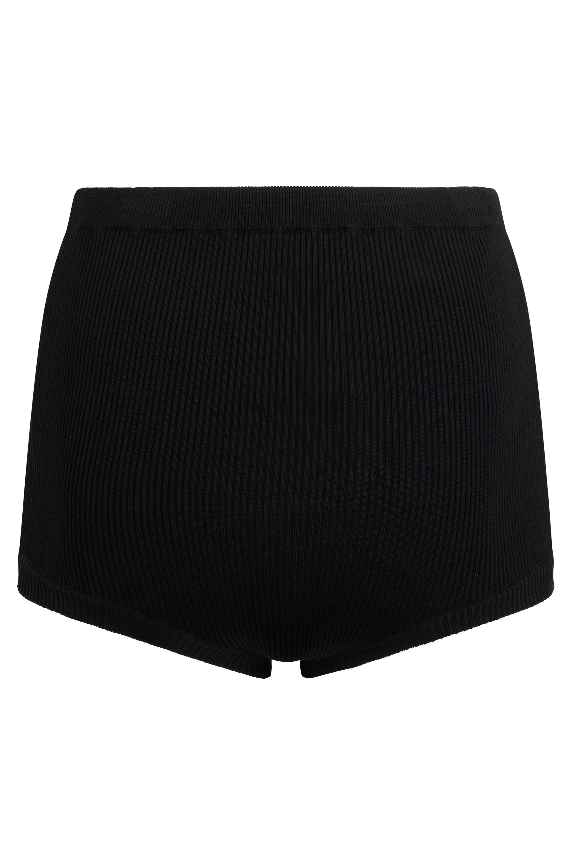 Black high-waisted shorts with a casual and versatile design.