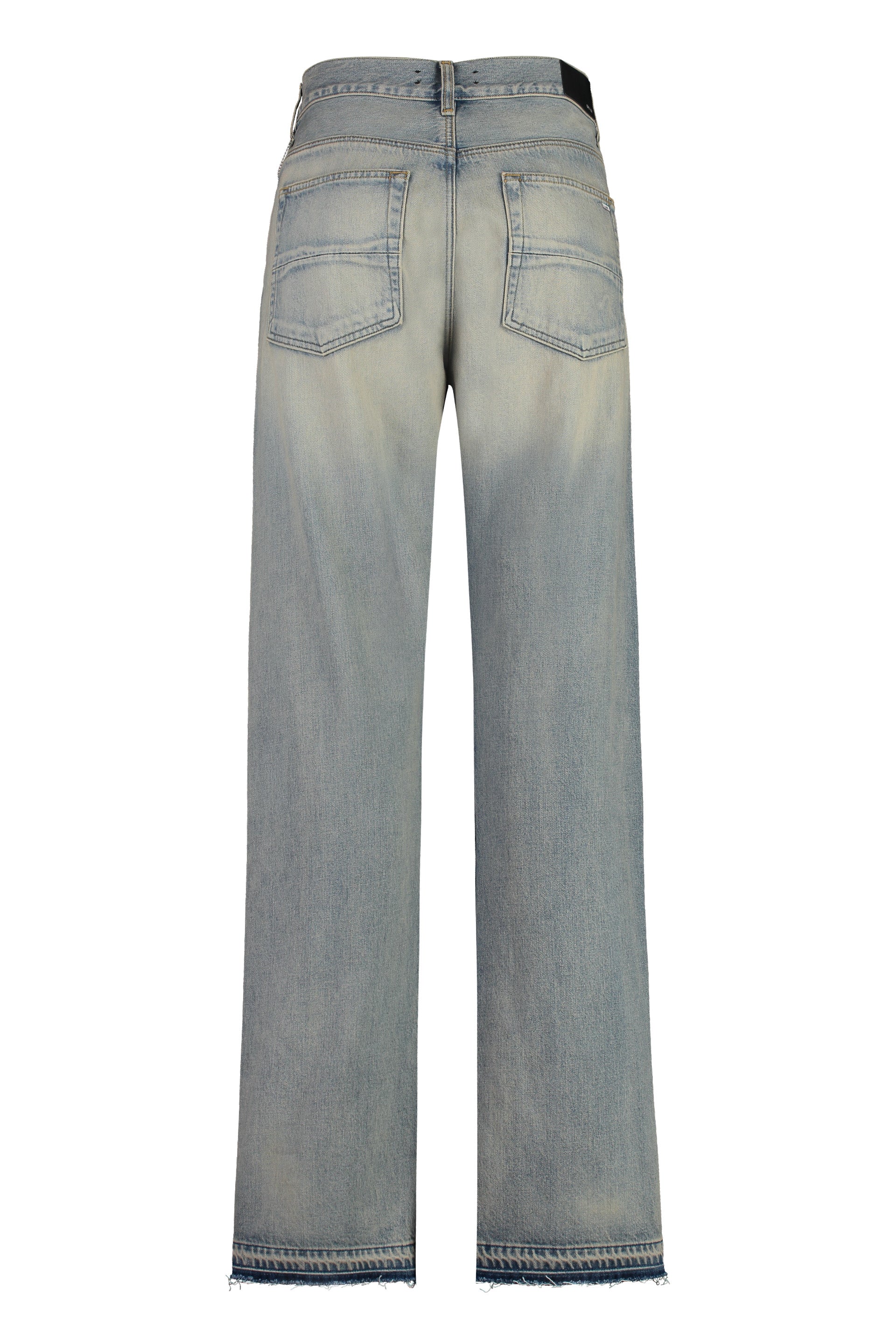 5-pocket straight-leg jeans