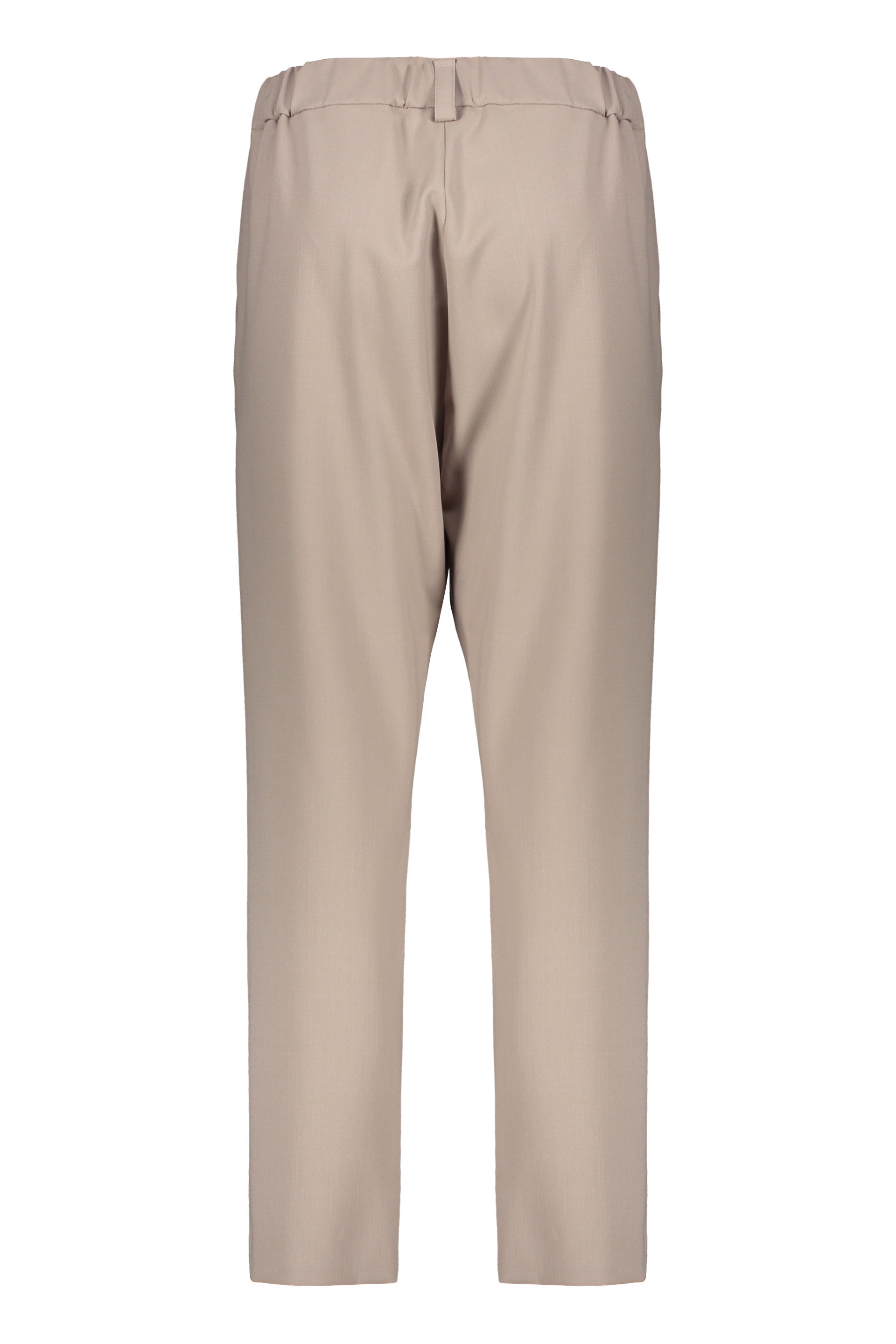 Elegant beige trousers with high waist