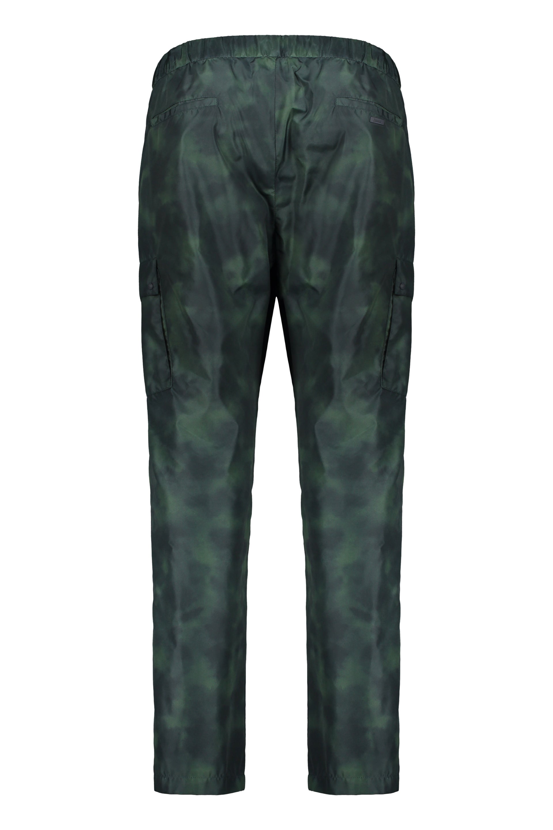 Slim fit pants with original dark pattern