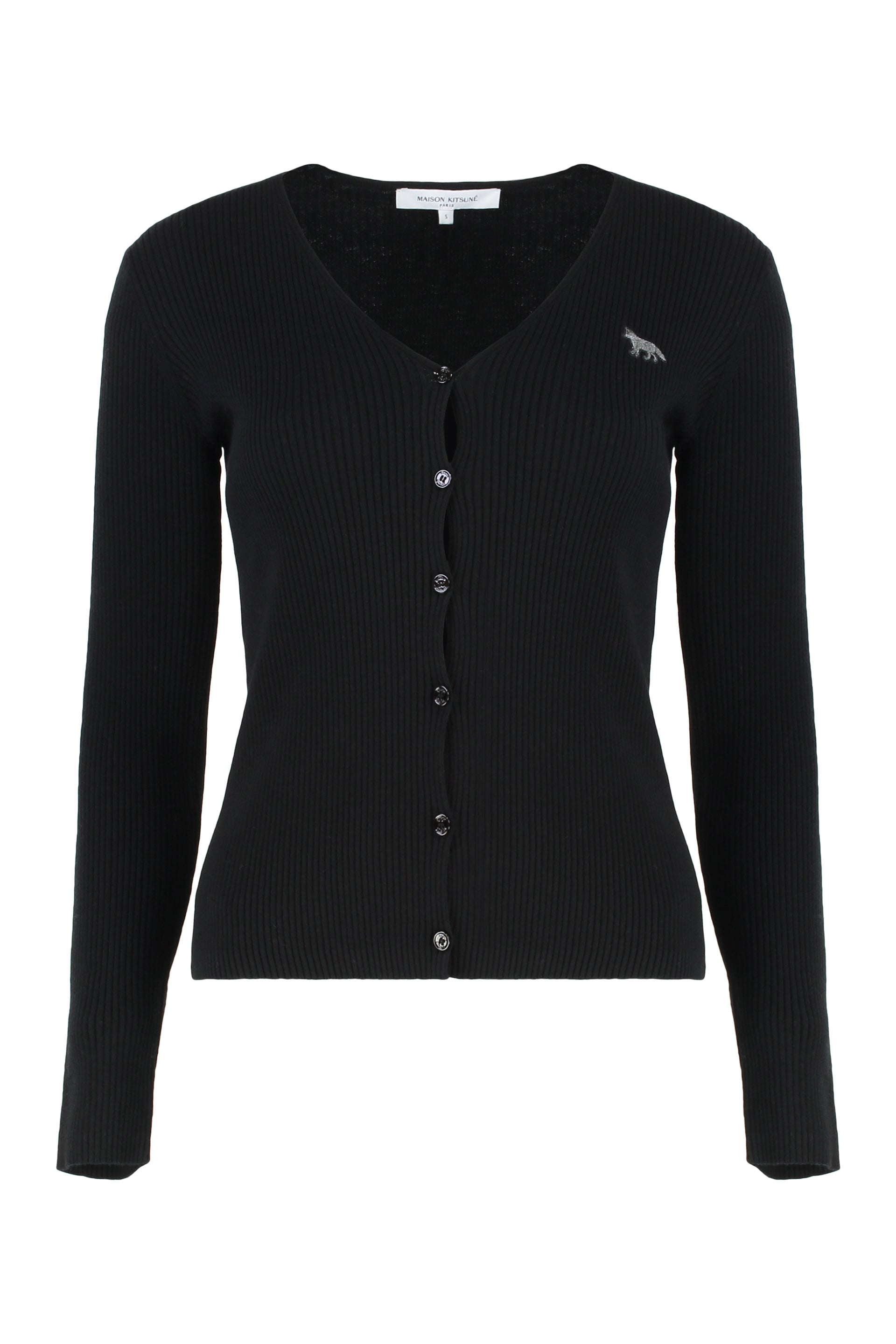 Cardigan made of fine ribbed wool