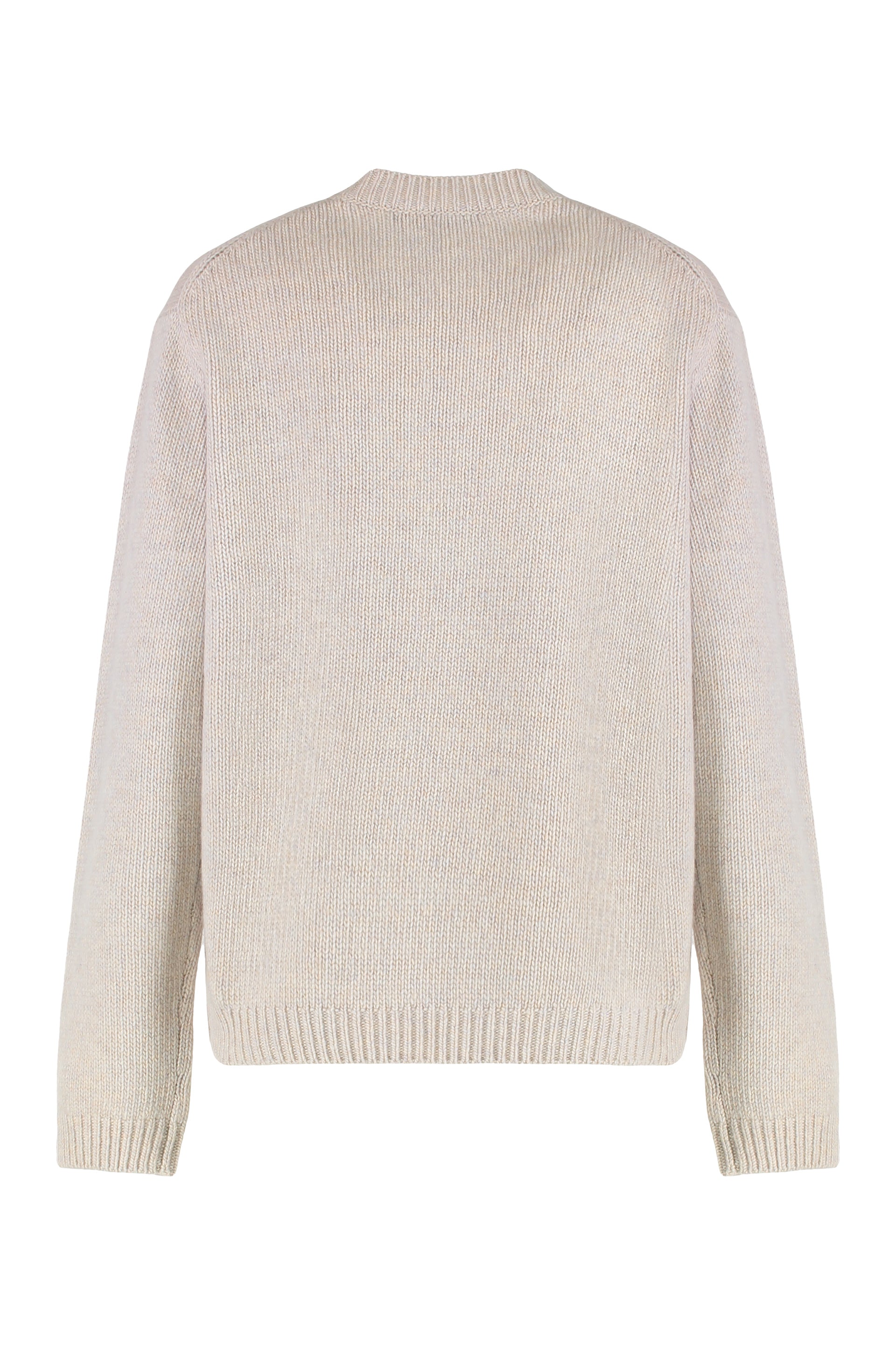 Sweater with round neckline in wool