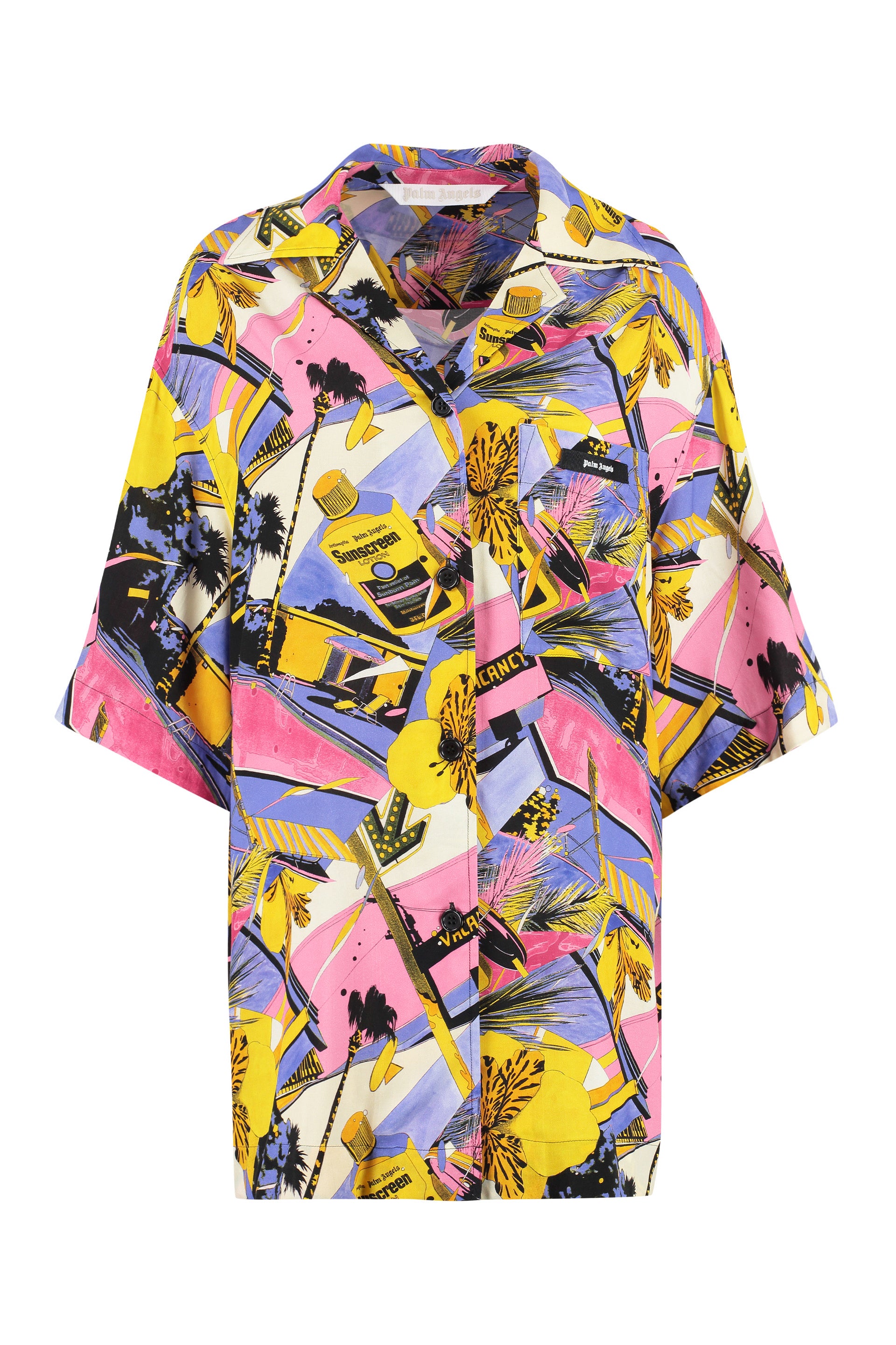 Printed bowling shirt