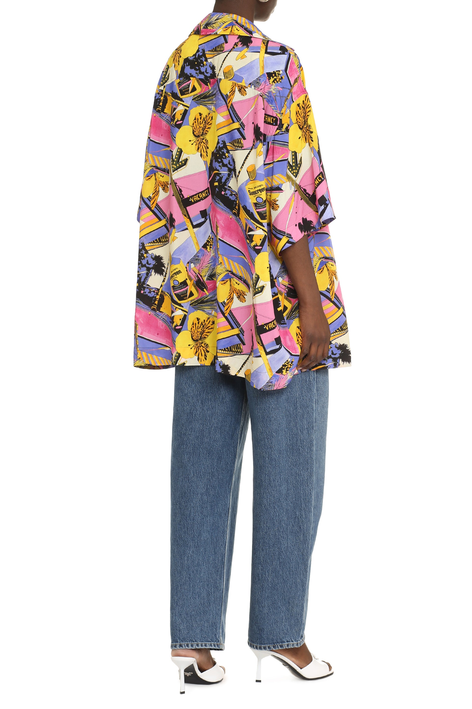 Printed bowling shirt