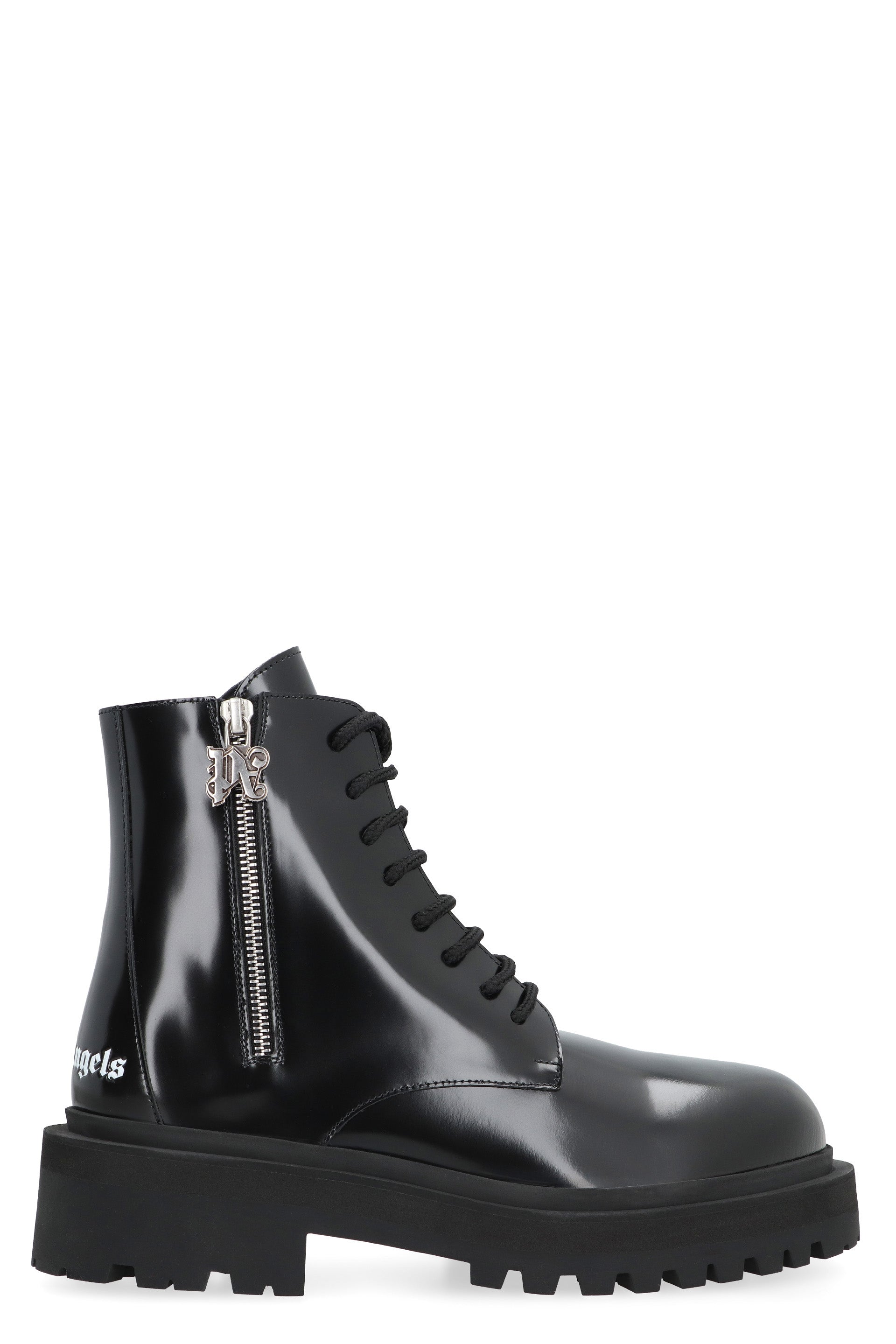 Leather combat boots