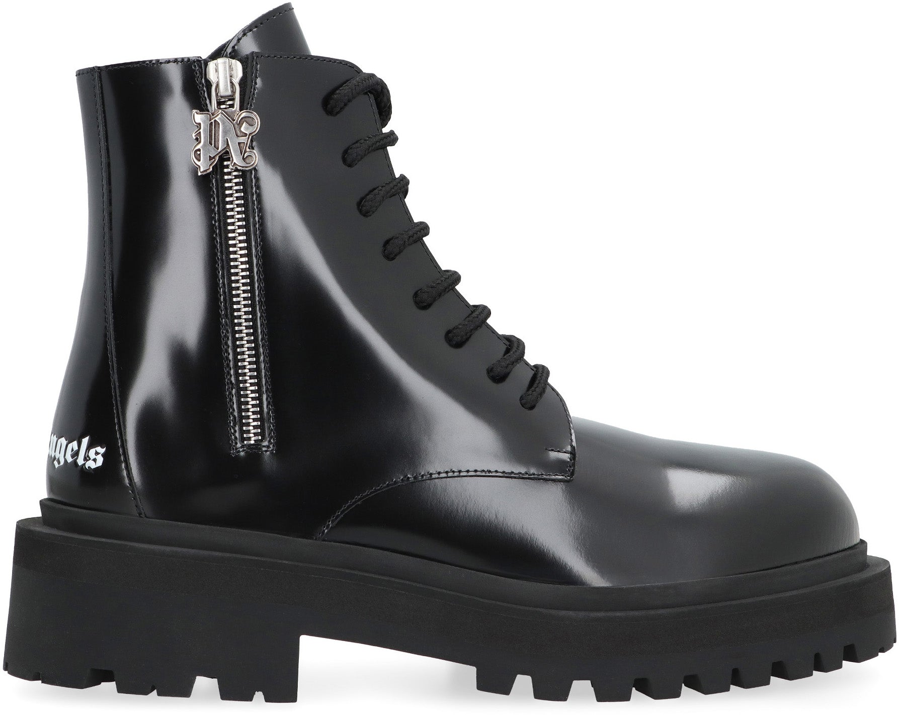 Leather combat boots