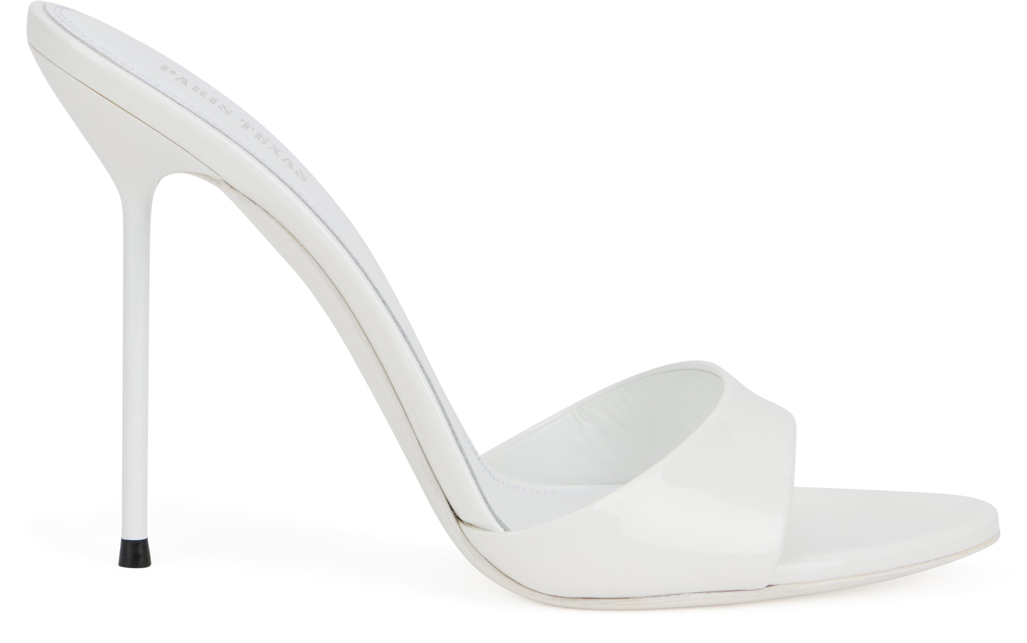Lidia mules in white patent