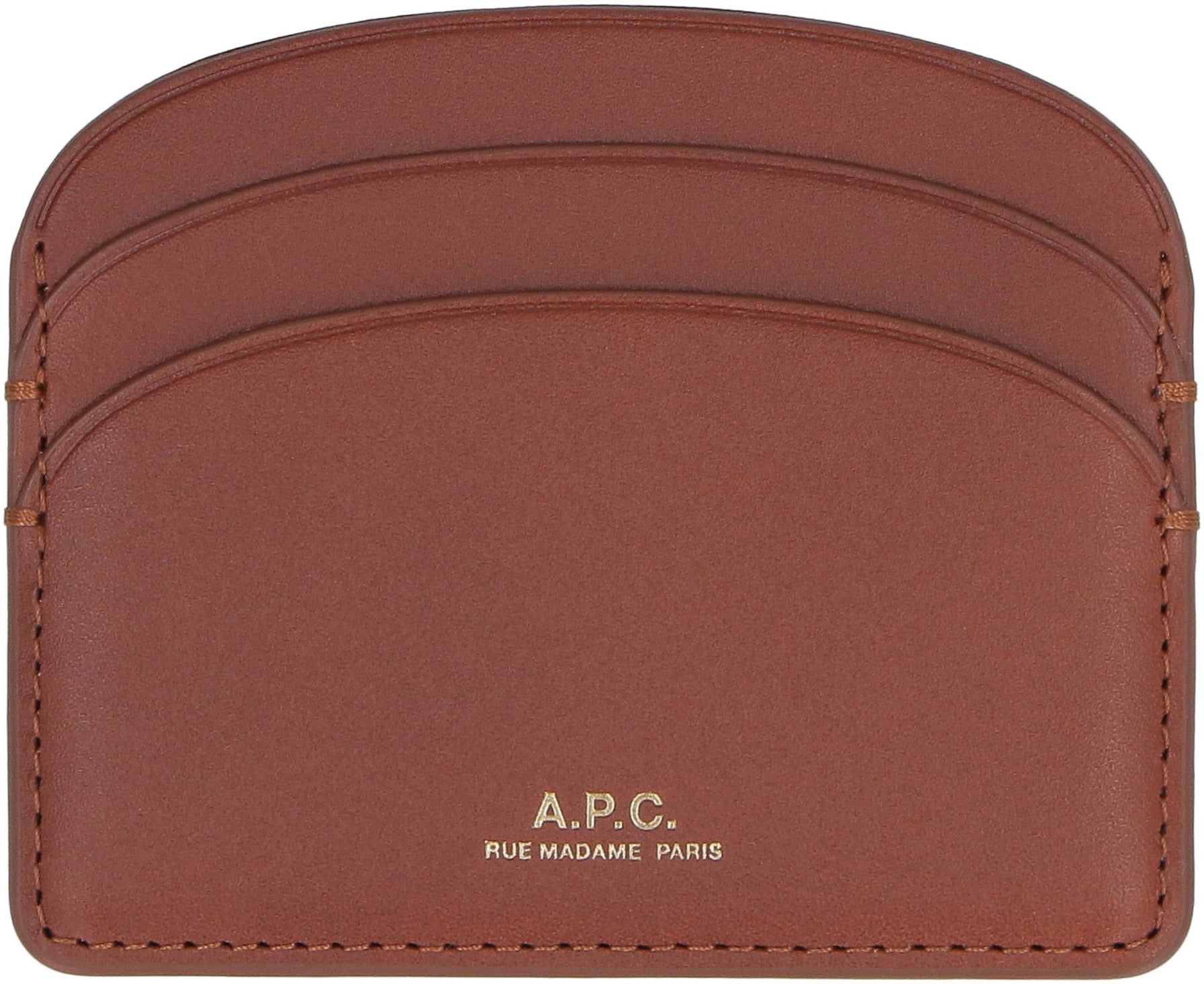 Logo detail leather card holder