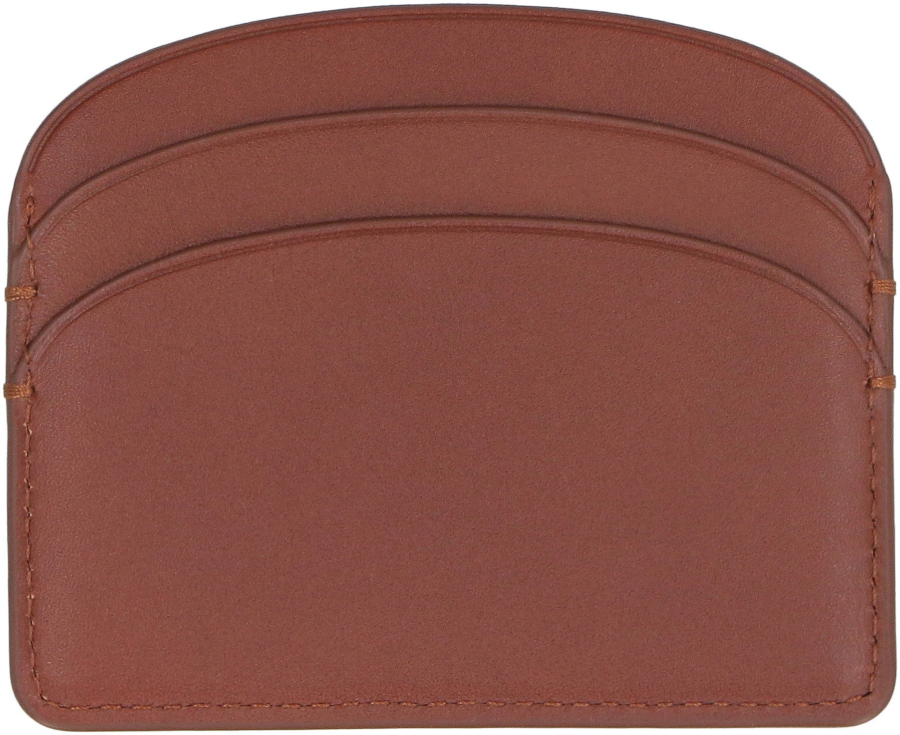 Logo detail leather card holder