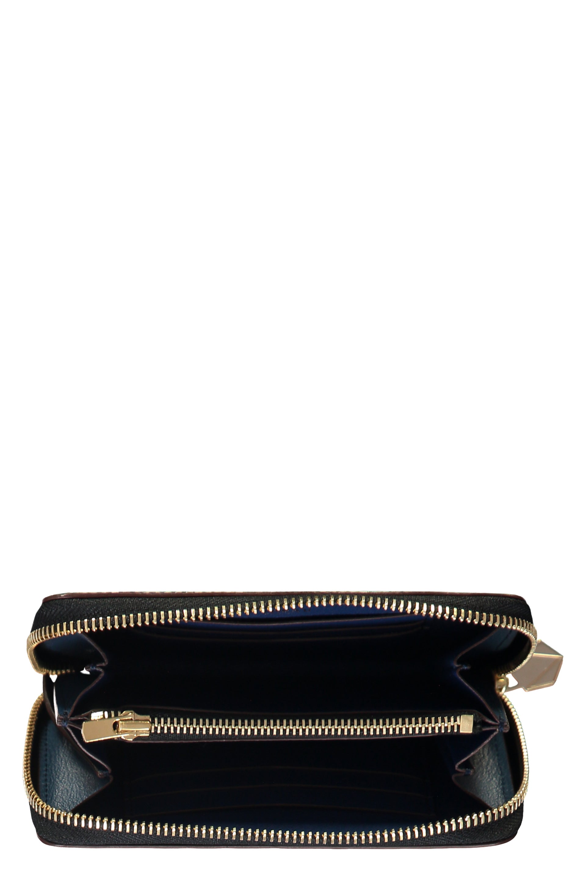 All over logo leather wallet