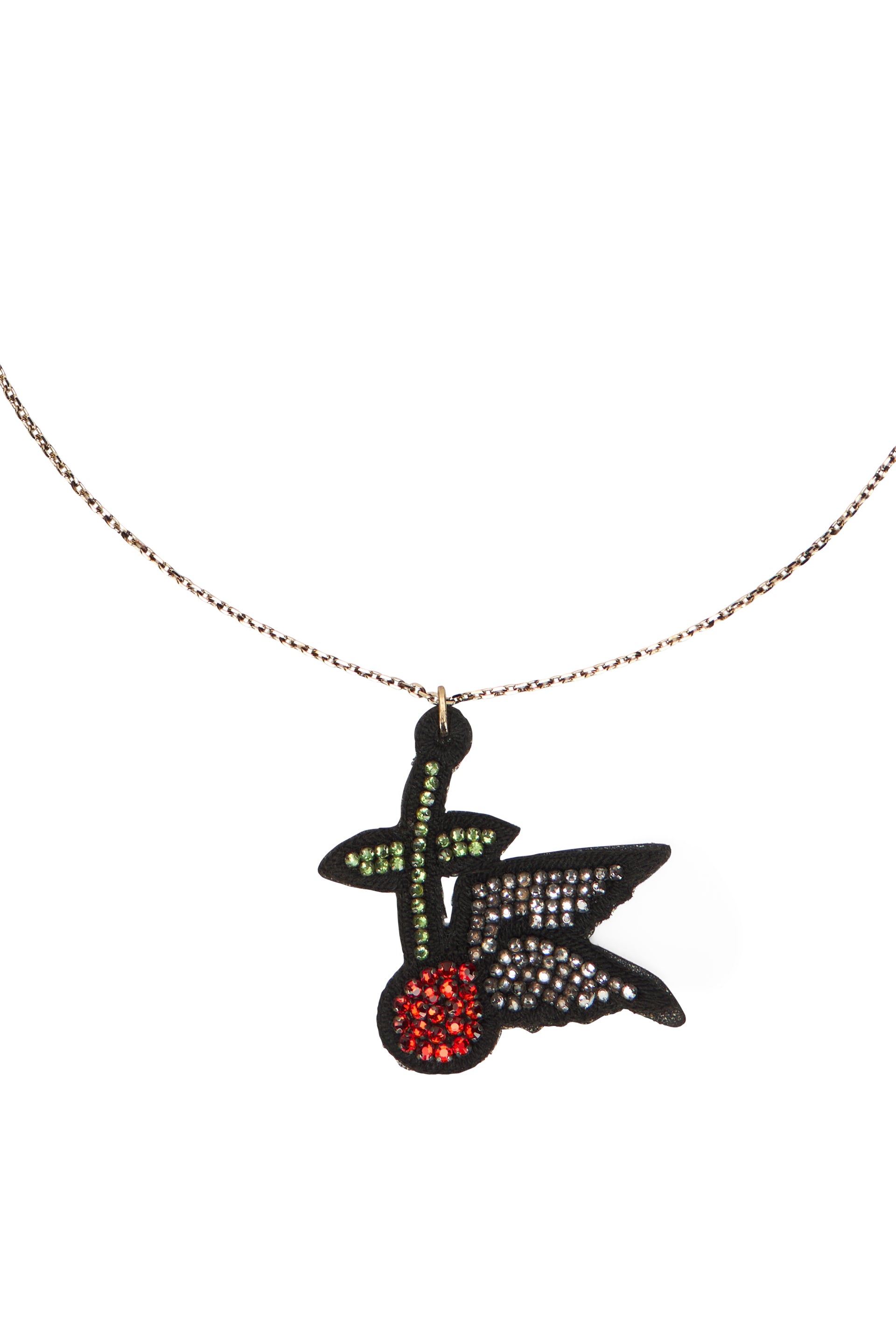 Elegant necklace with a distinctive and vibrant pendant.