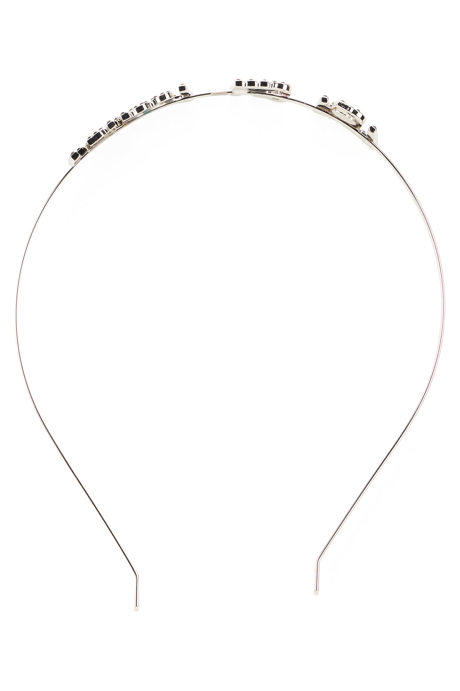 Elegant silver-colored hairband.