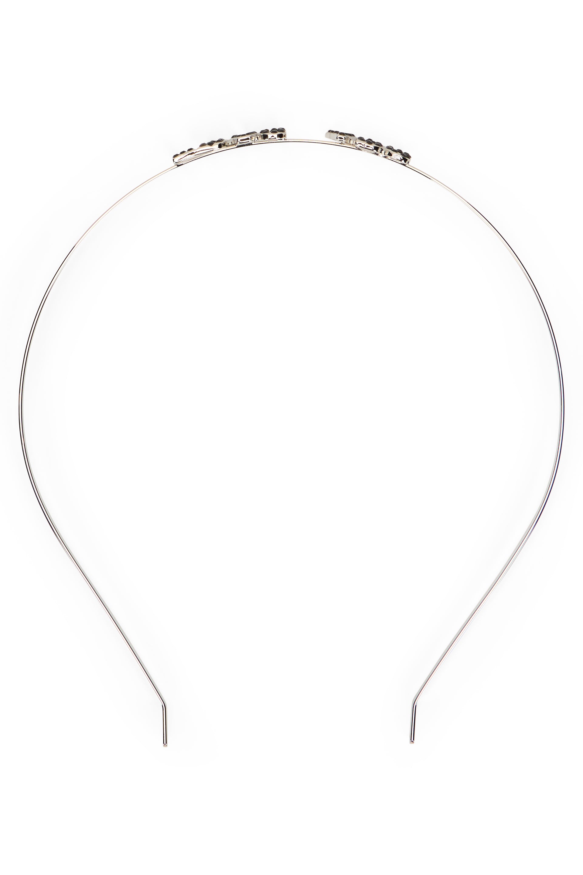 Hairband in silver color, versatile and chic.