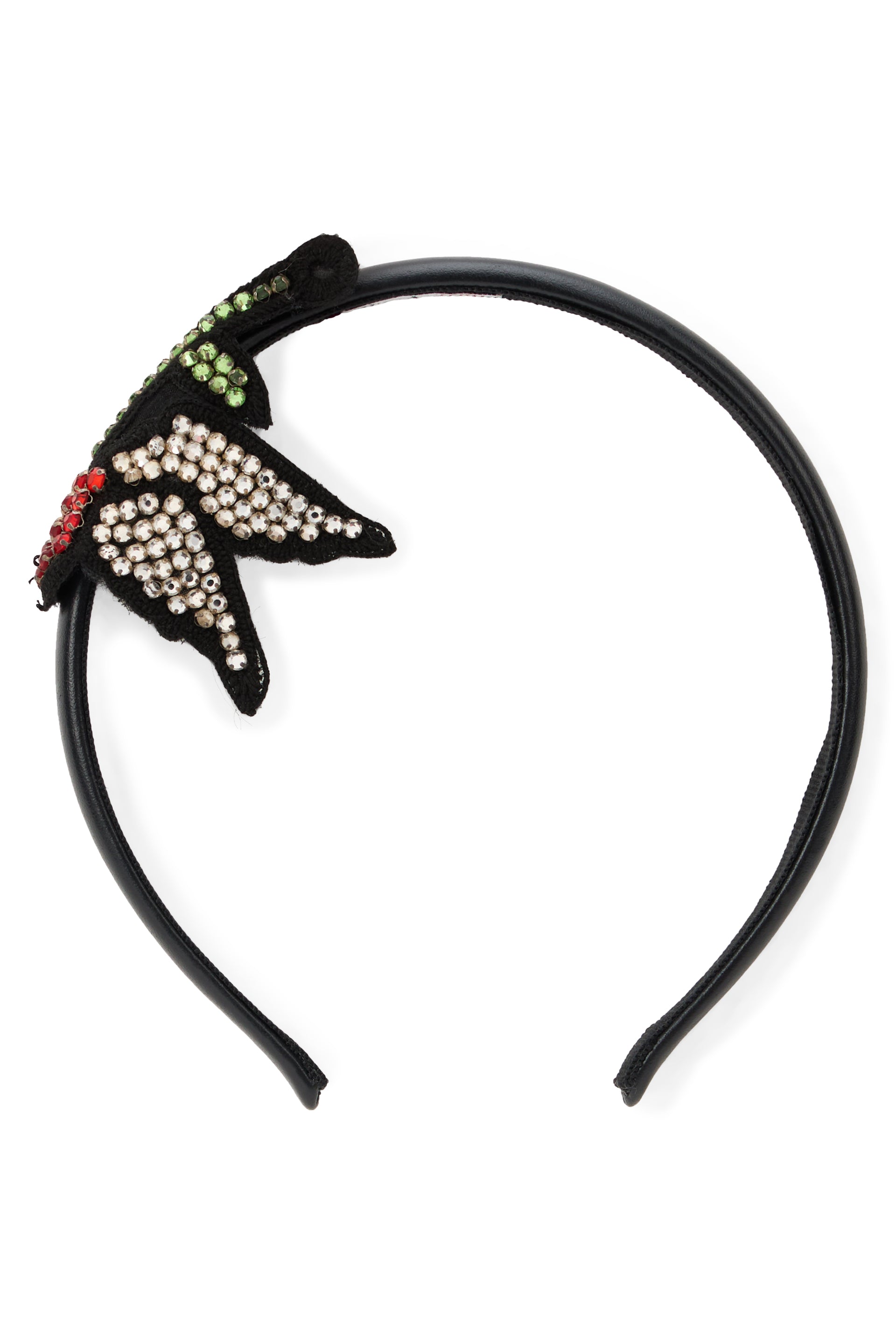 Black hairband with elegant cherry.
