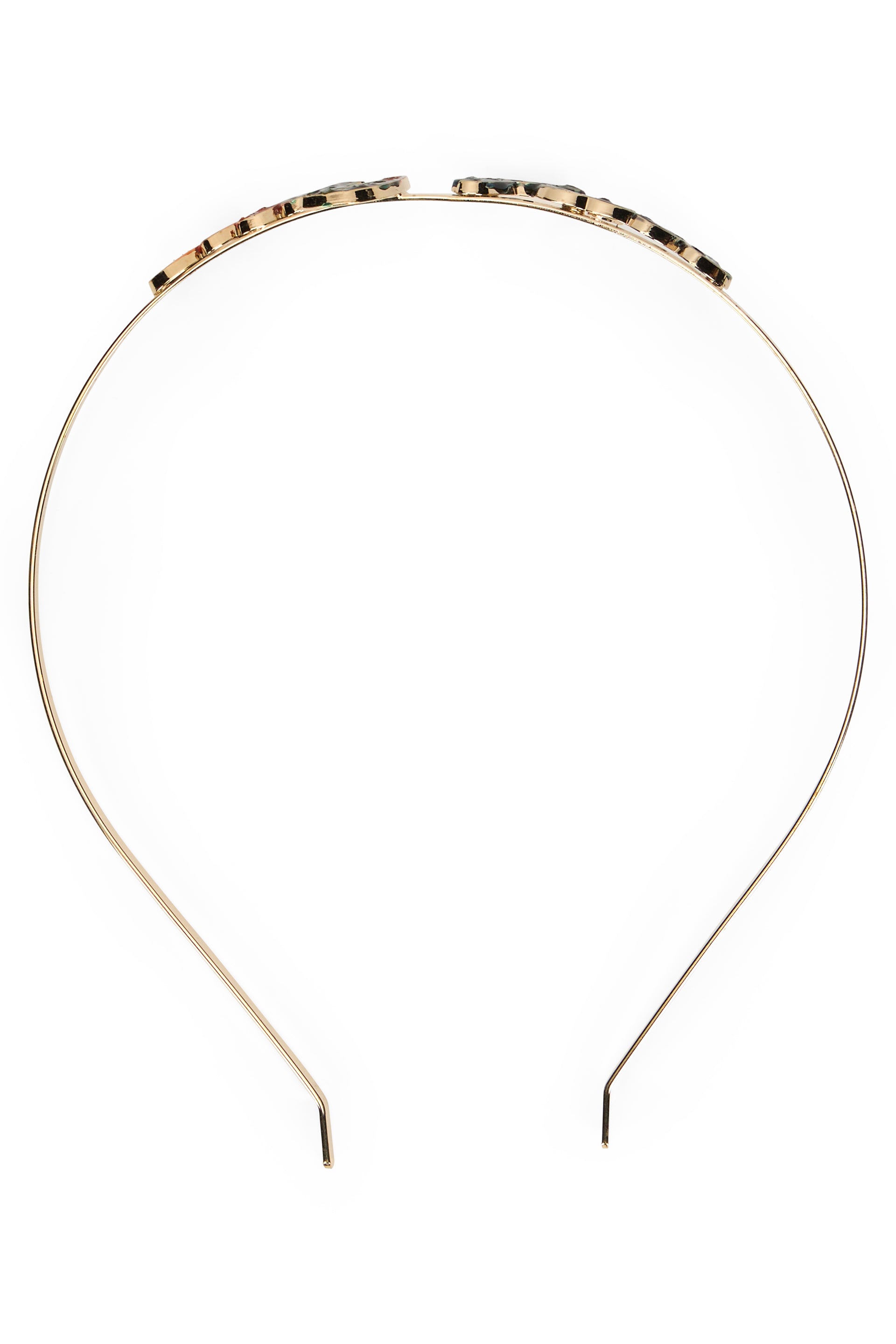 Elegant gold-colored headband for hair, versatile style.