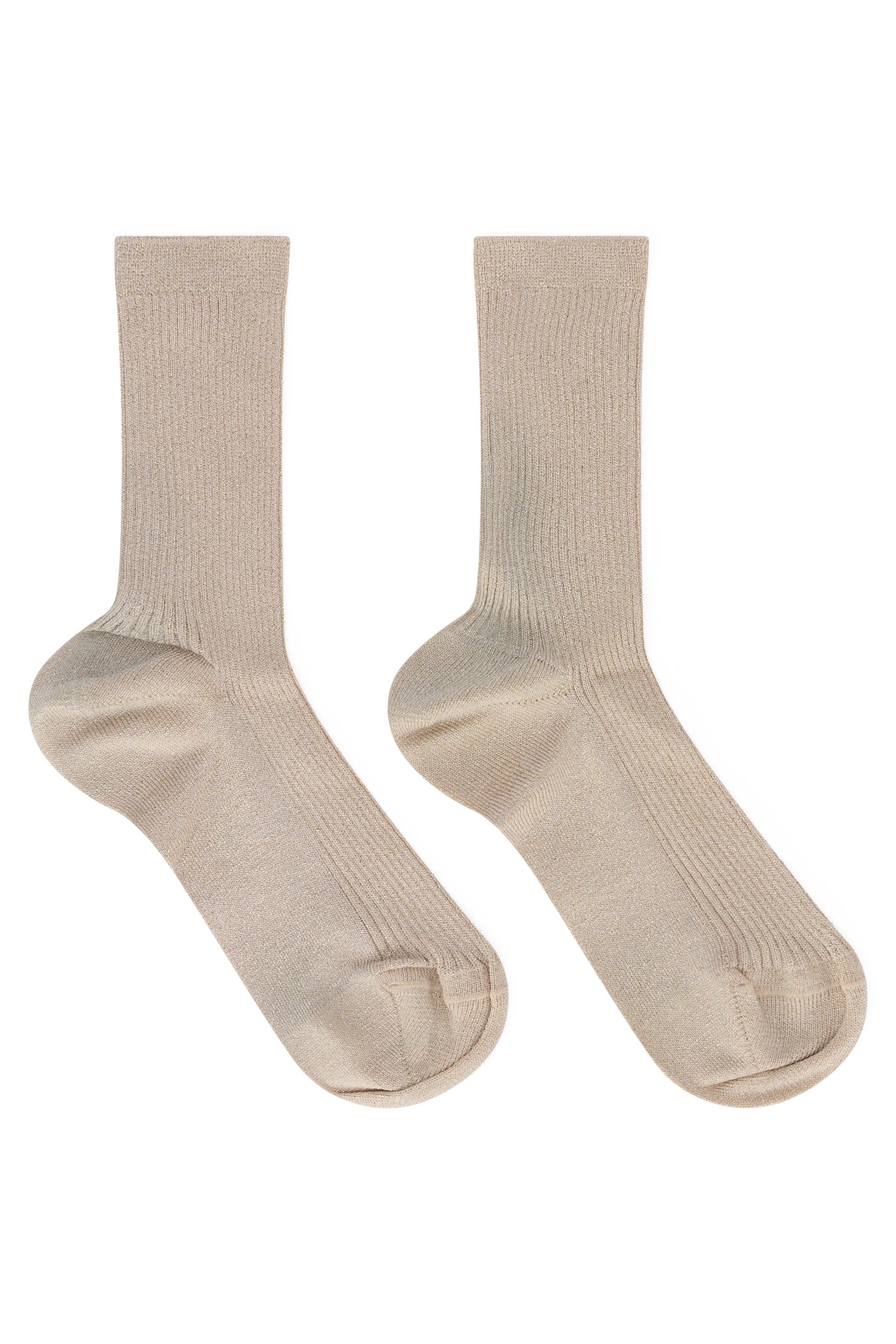 Beige soft and breathable socks with a minimal and versatile design.