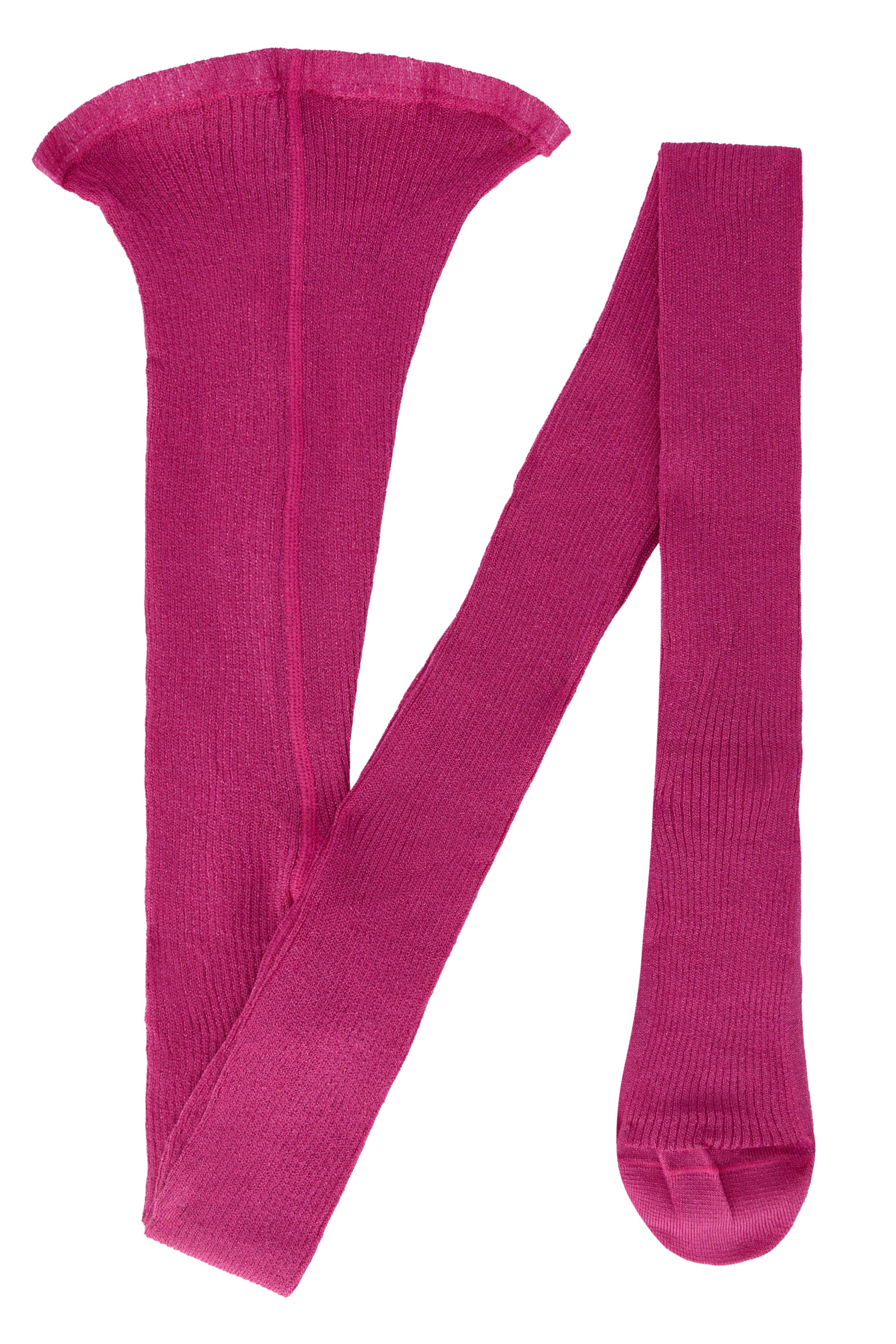 Fuchsia-colored tights for a versatile and sophisticated look.