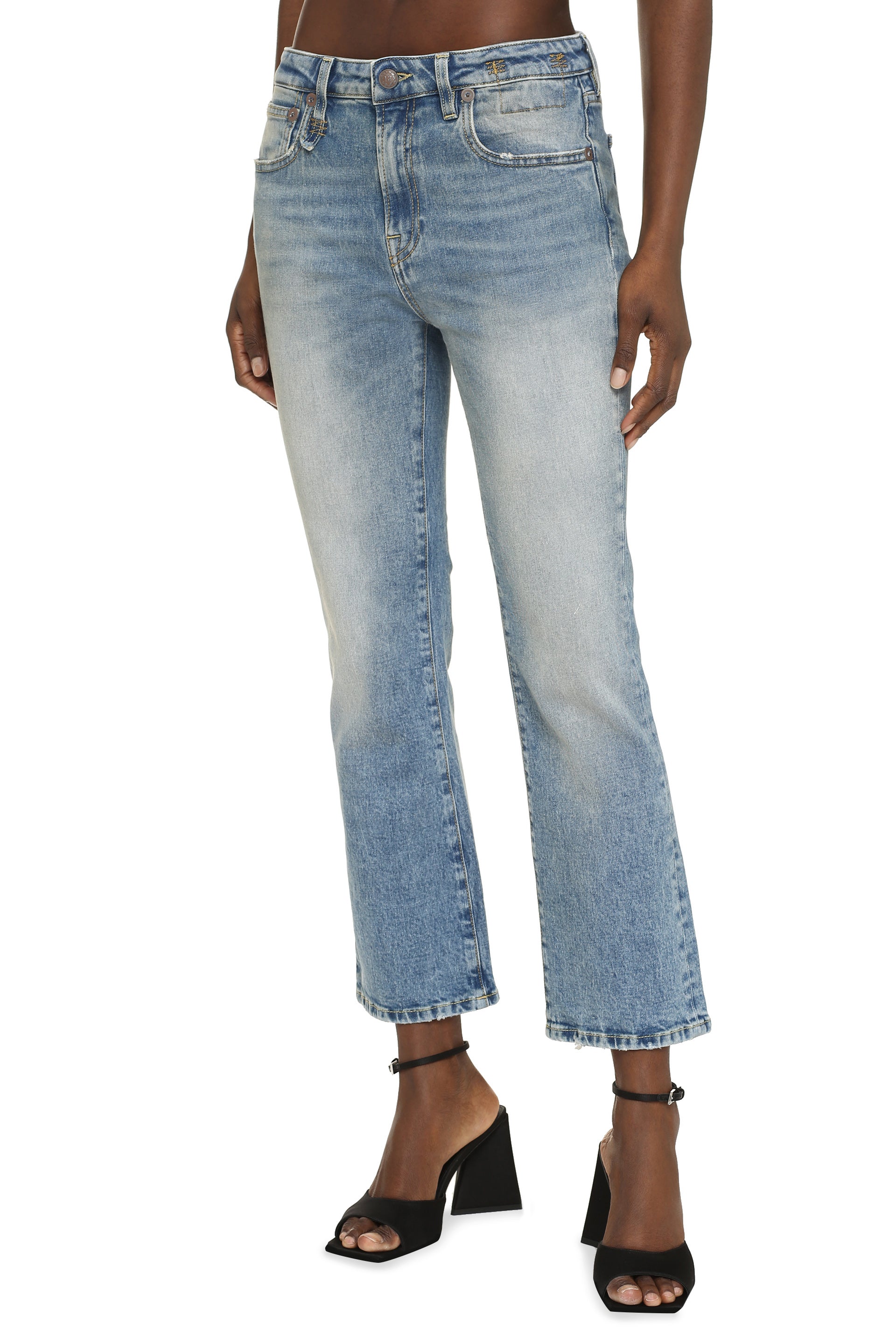 Cropped flared jeans