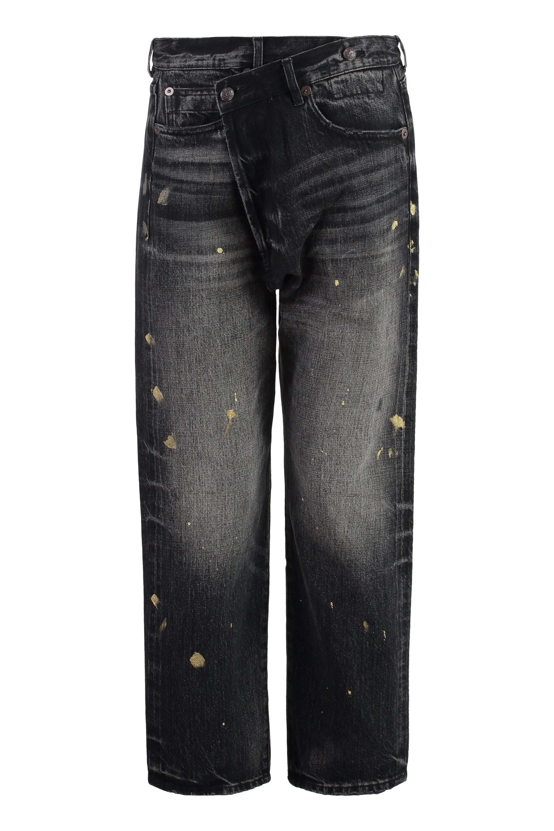 5-pocket straight-leg jeans