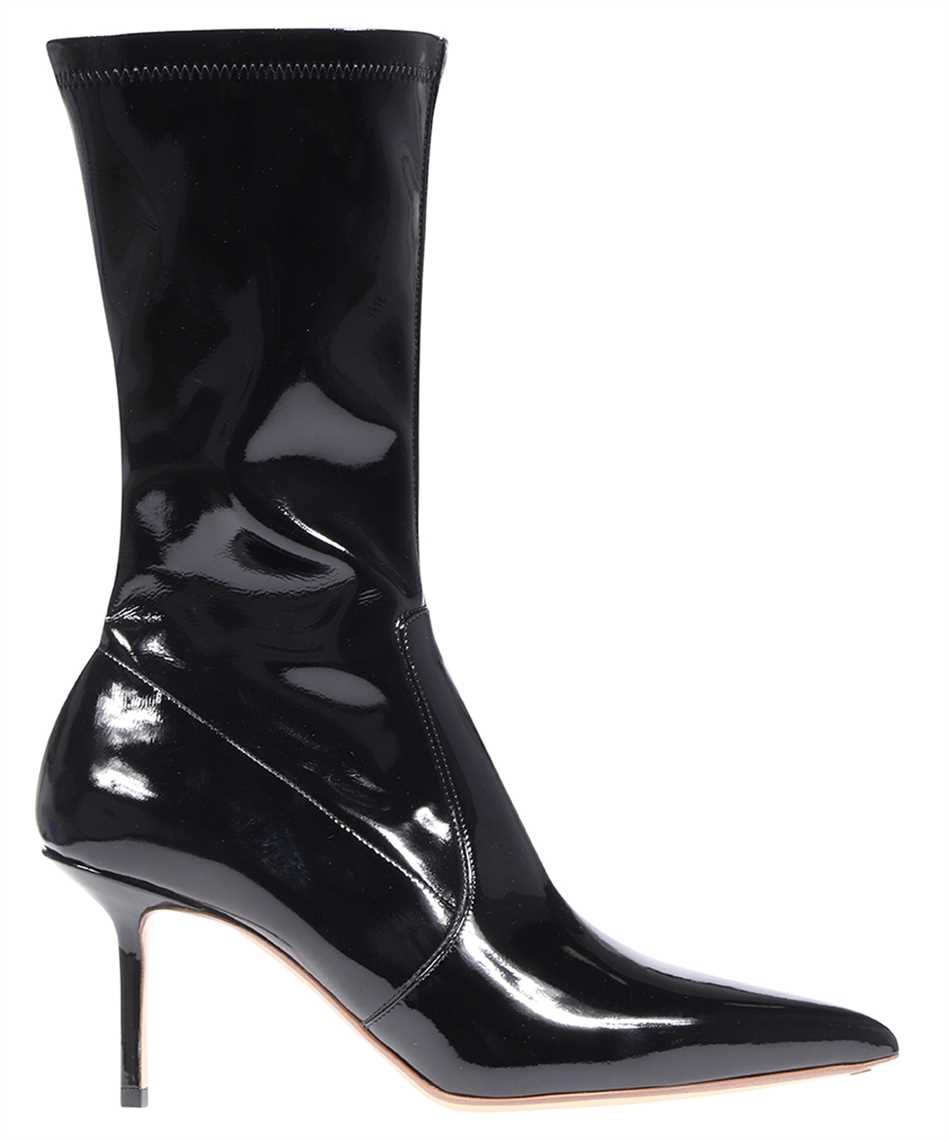 Patent pointy toe ankle boots