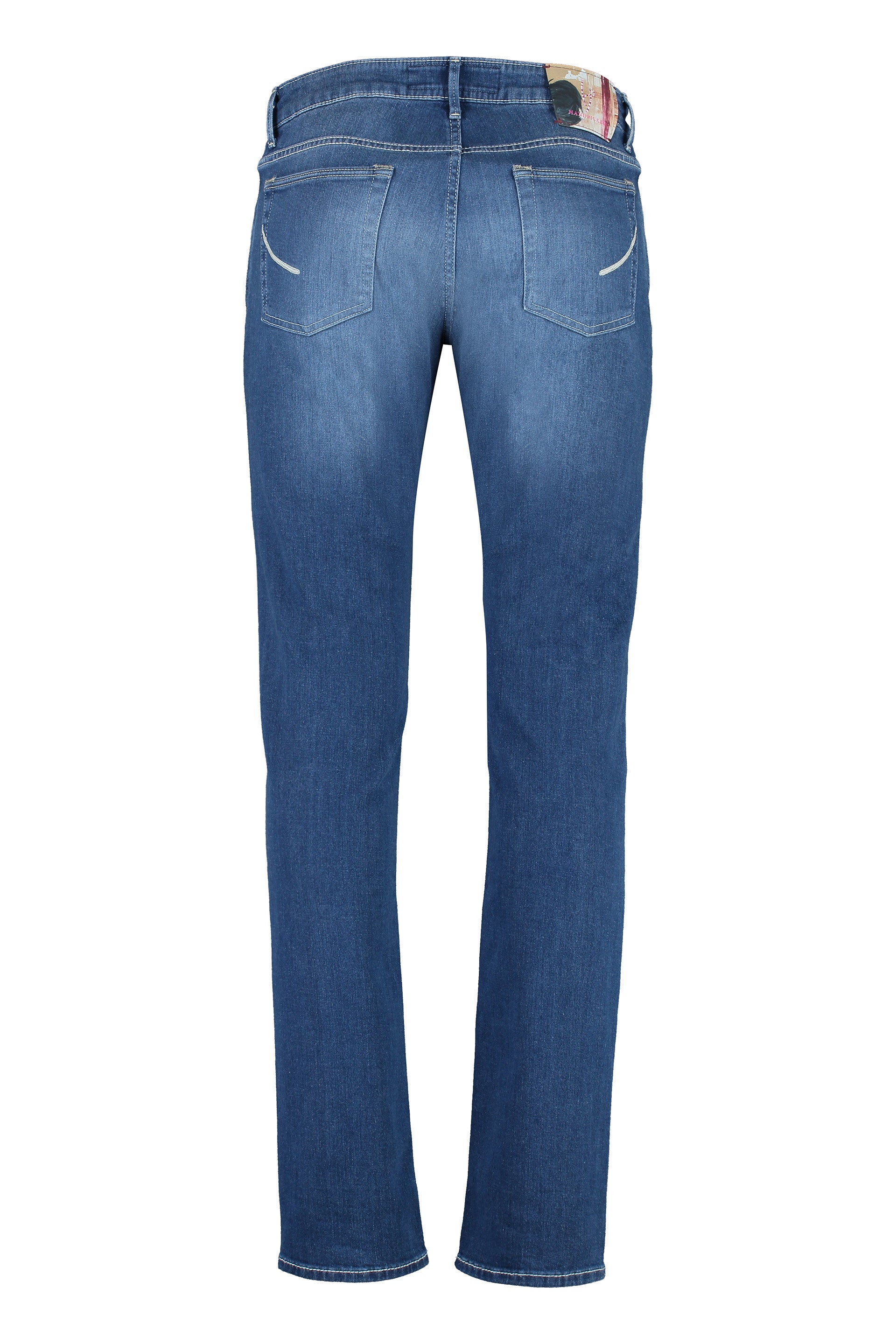 5-pocket straight-leg jeans