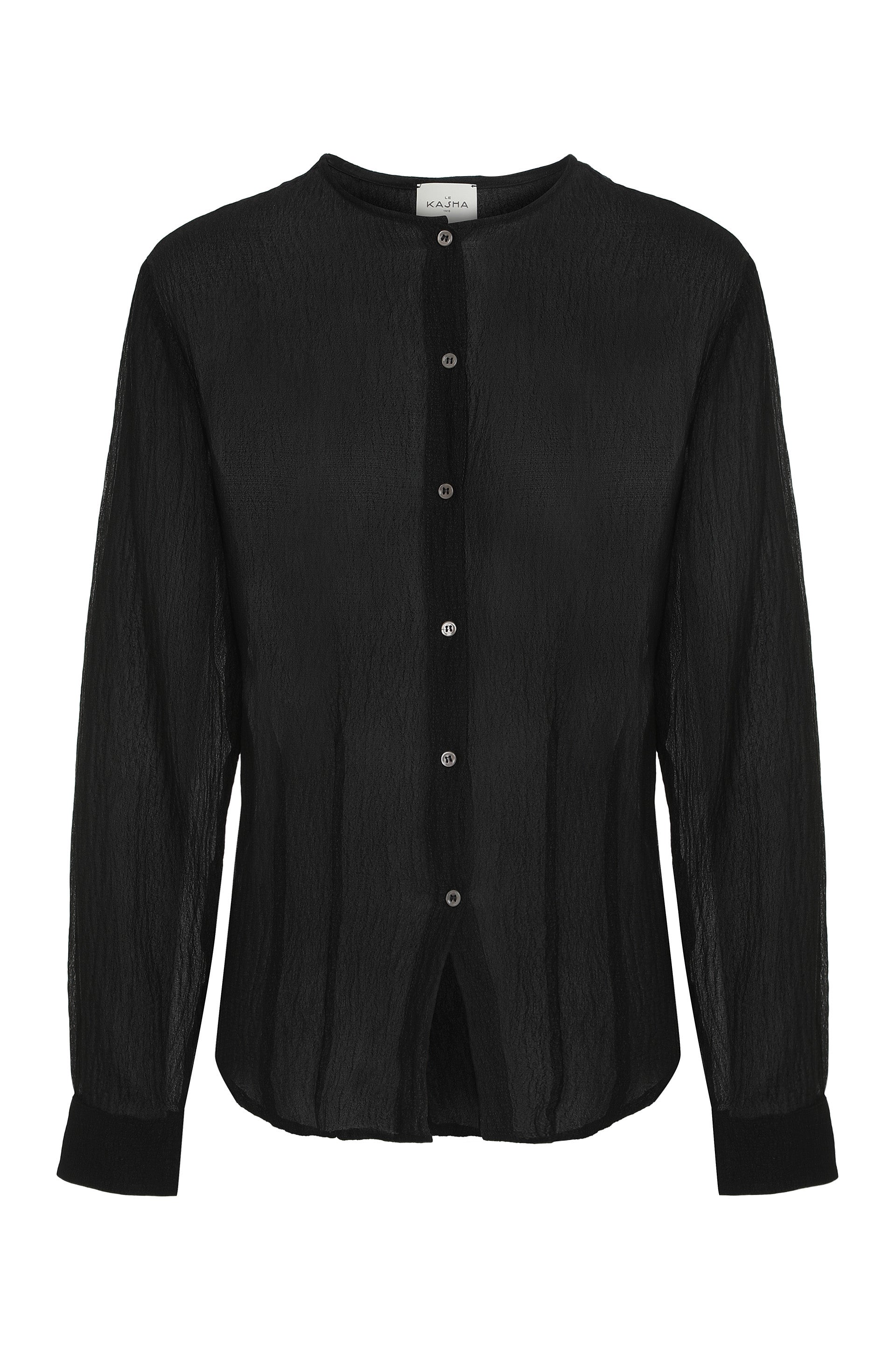 Black silk shirt