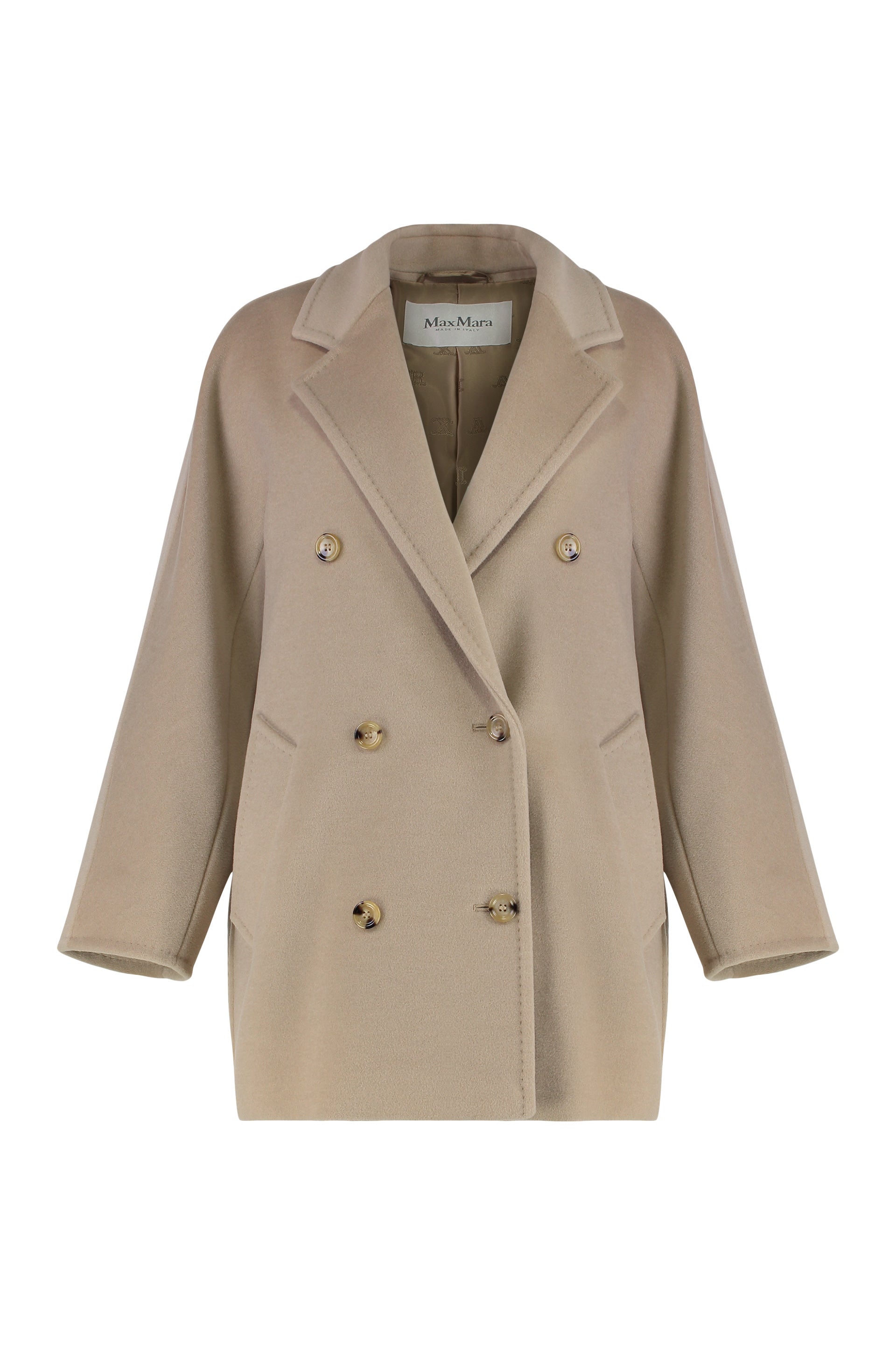 Rebus double-breasted wool and cashmere coat