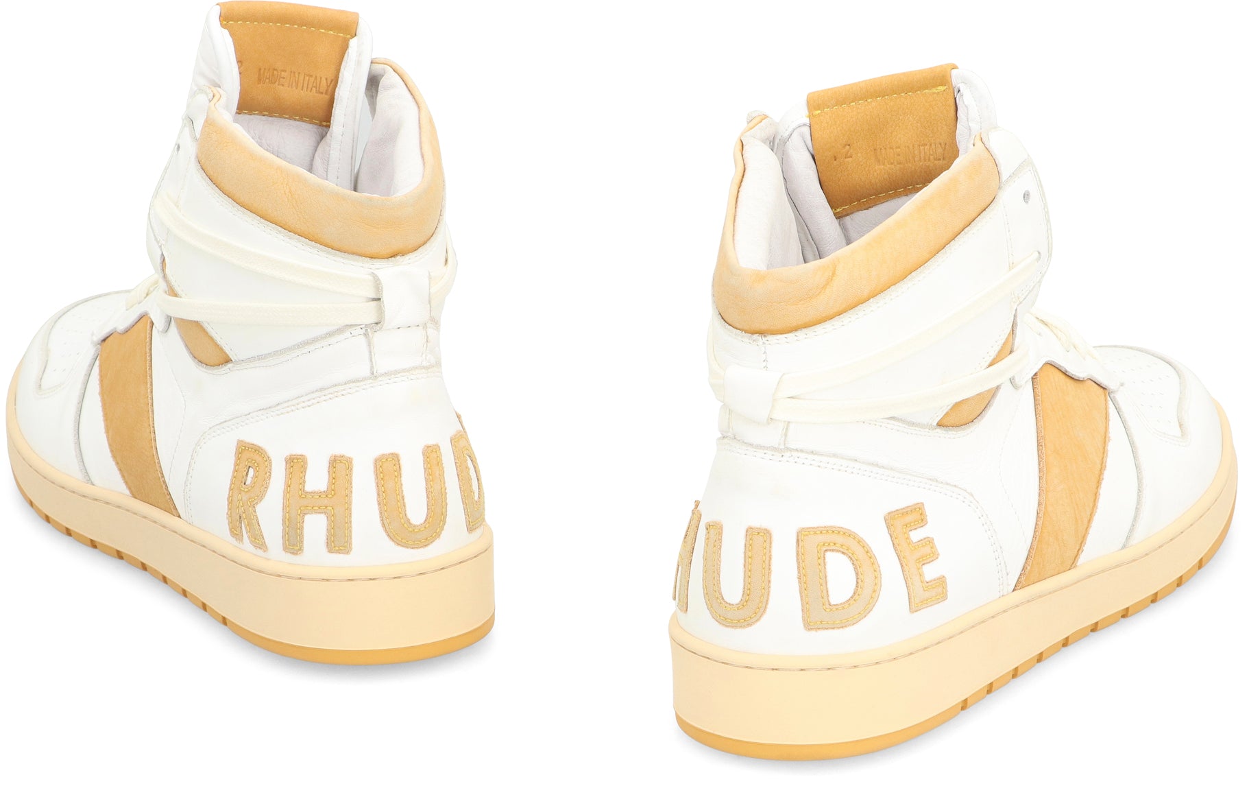 Rhecess leather high-top sneakers