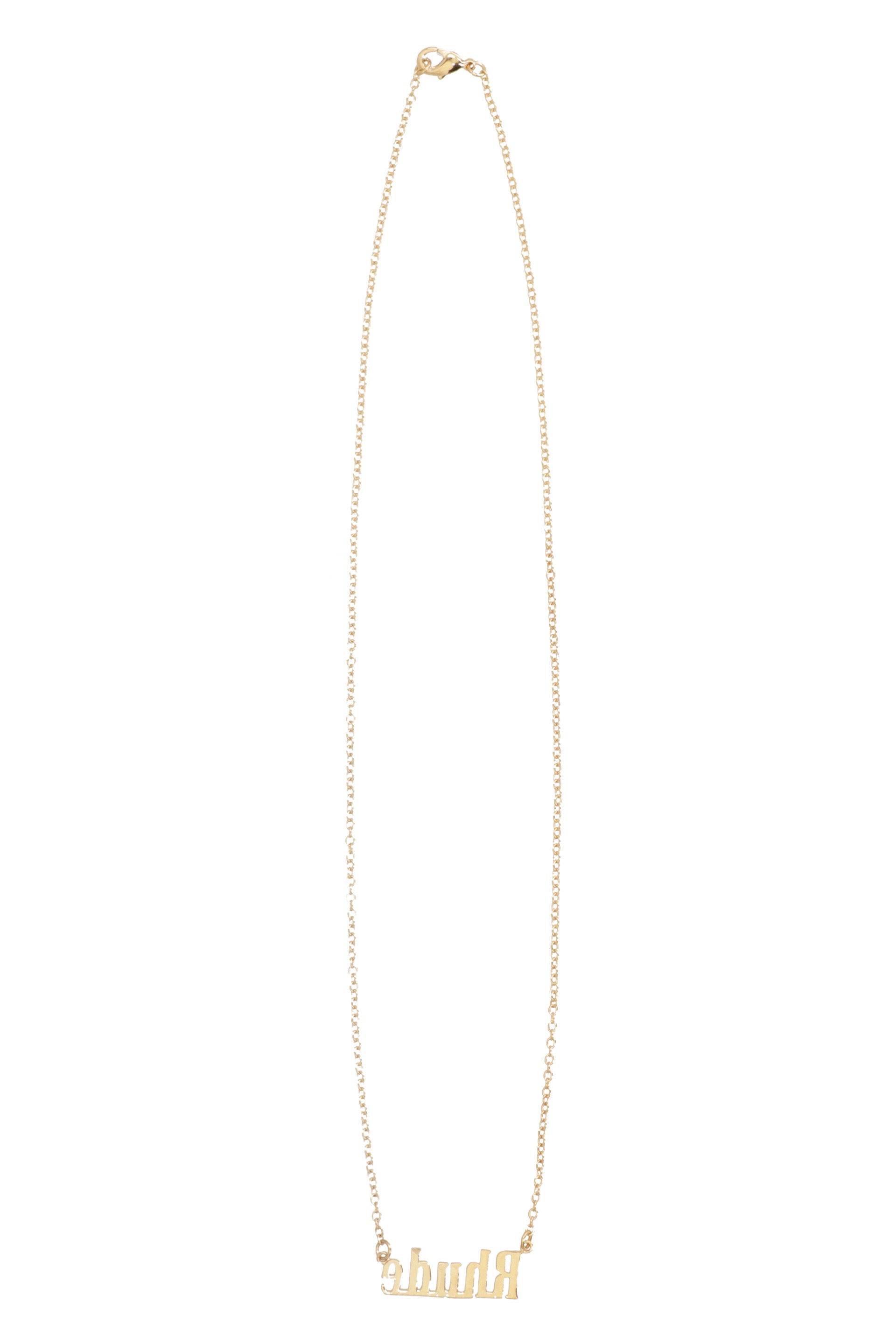 Gold-tone metal necklace