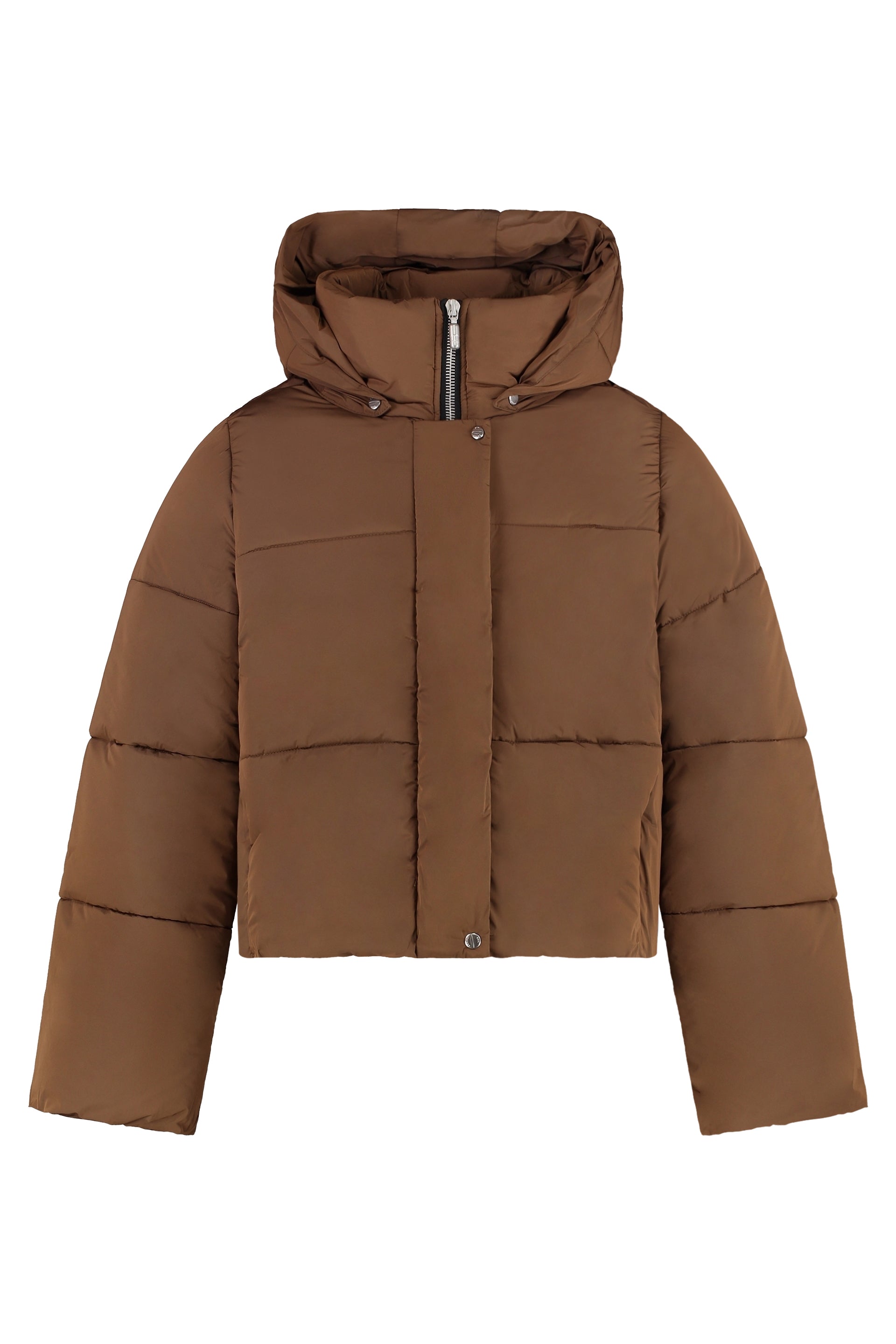 Hooded down jacket