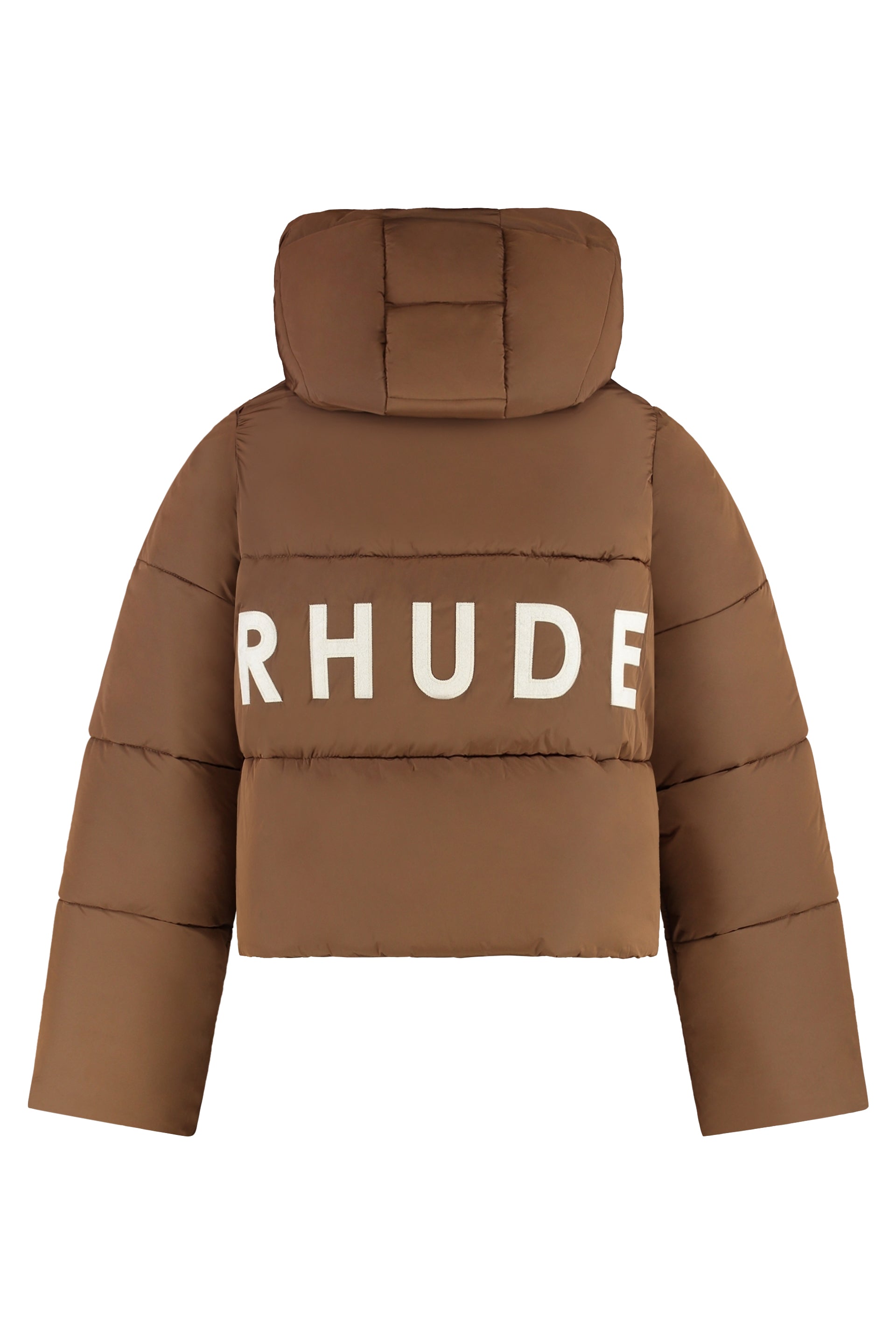 Hooded down jacket
