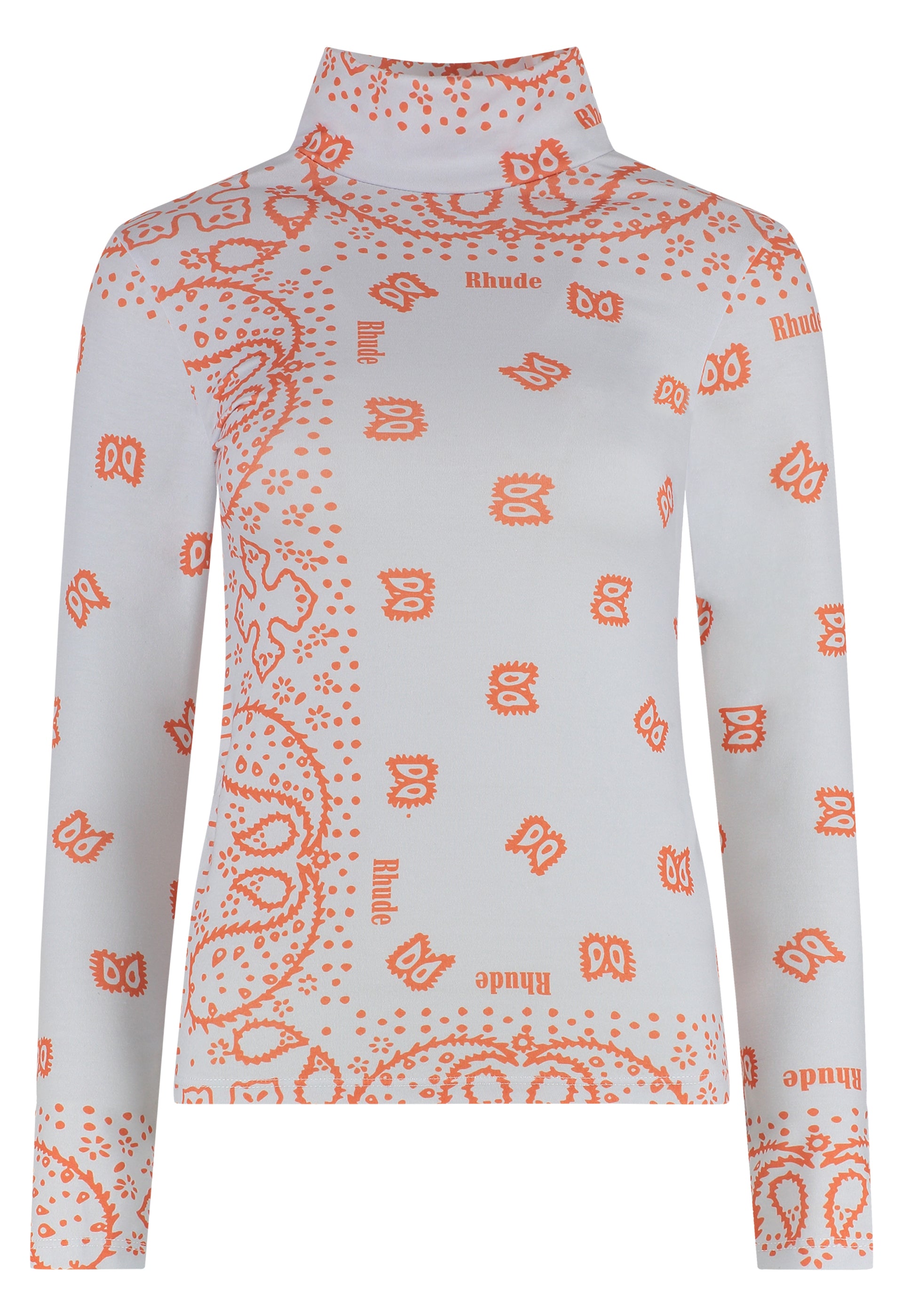 Printed long-sleeve top