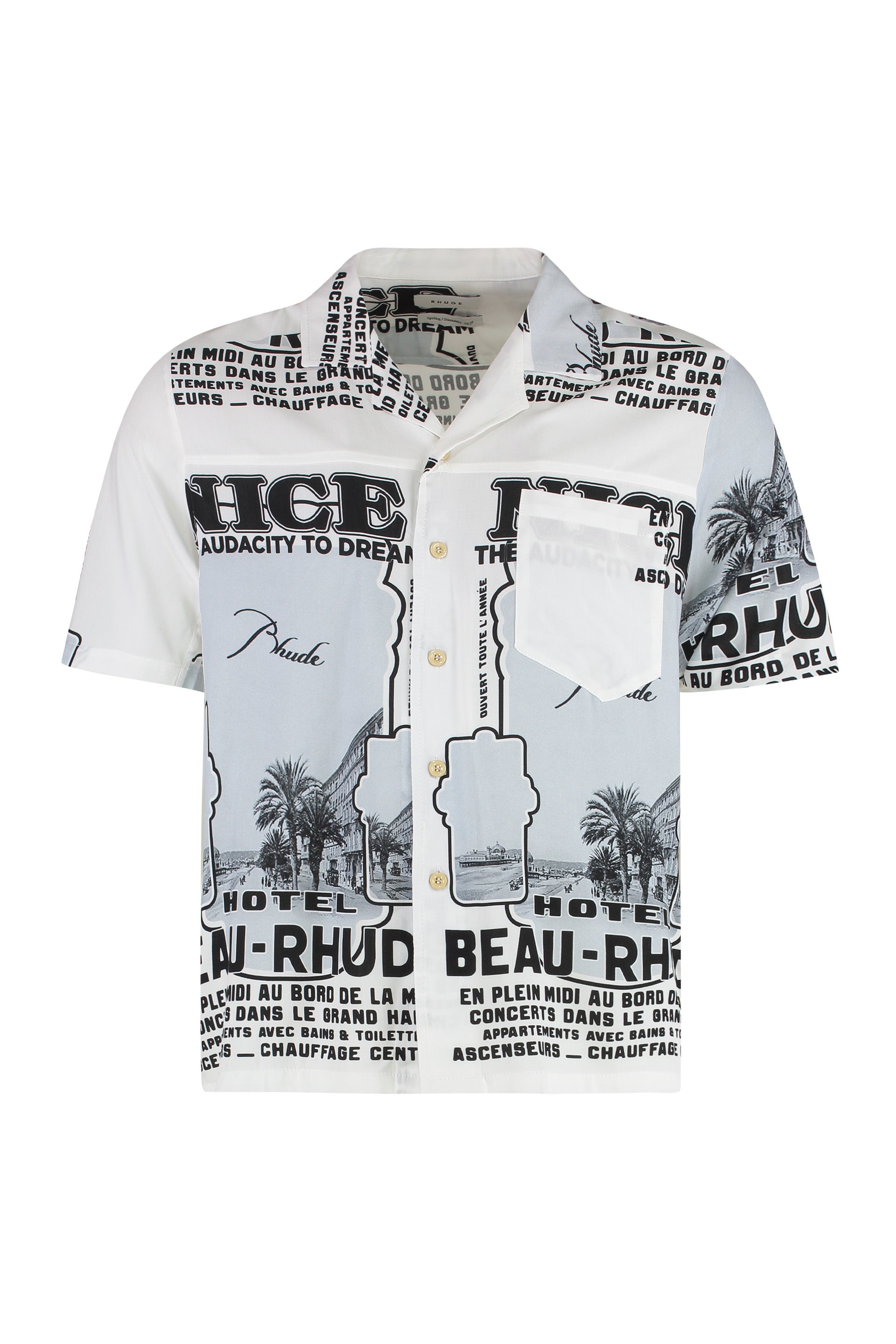Printed short sleeved shirt