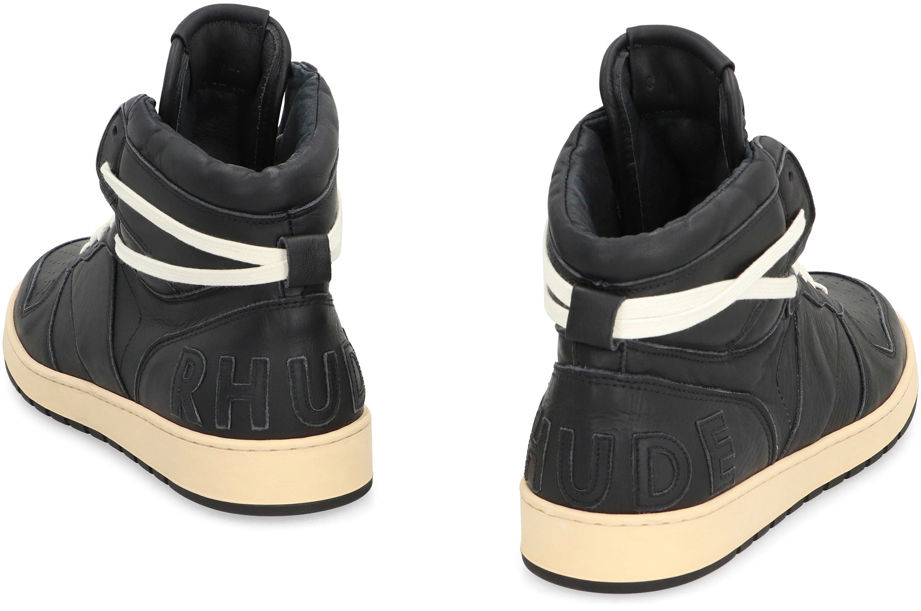 Rhecess leather high-top sneakers