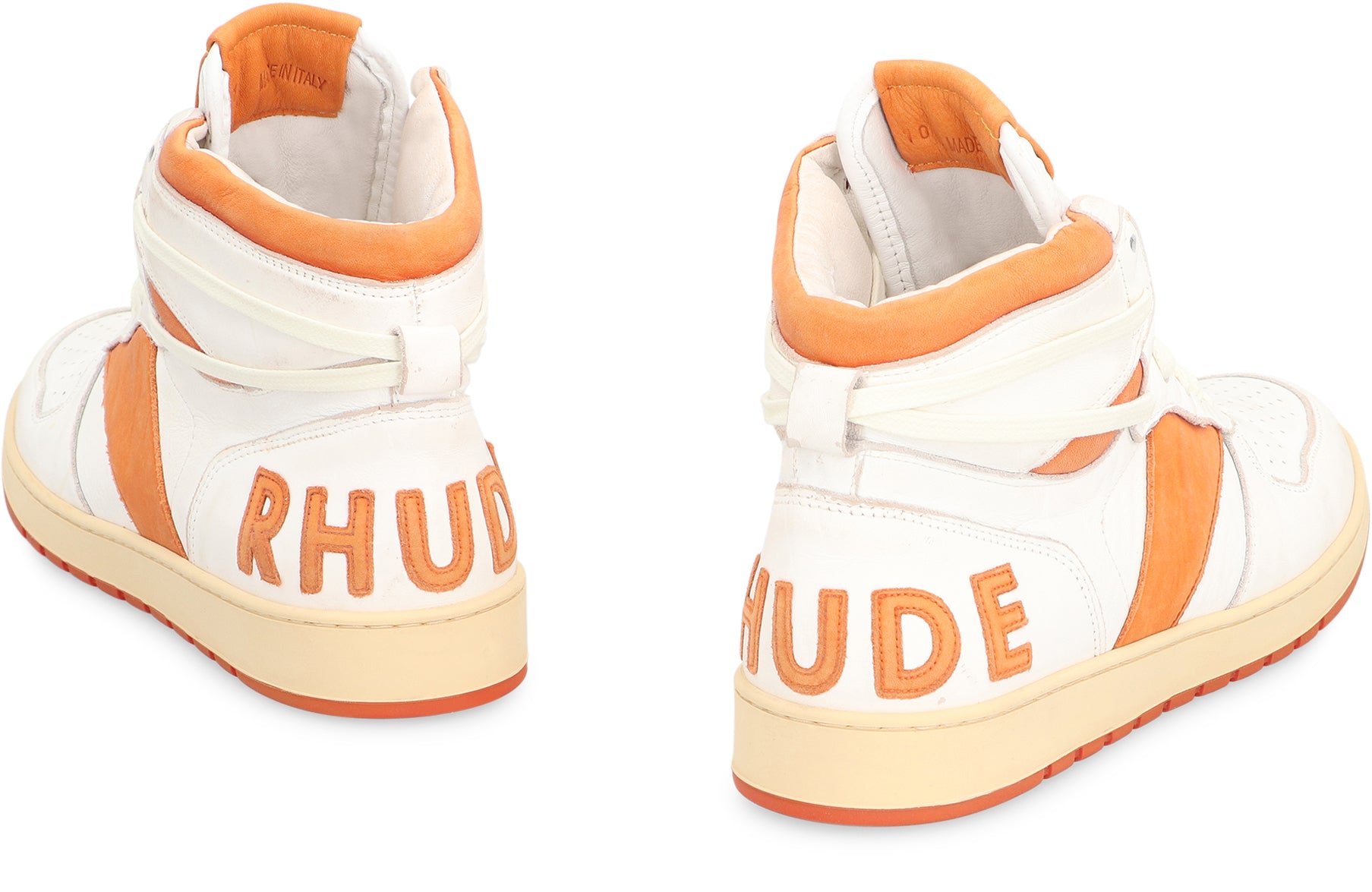 Rhecess leather high-top sneakers
