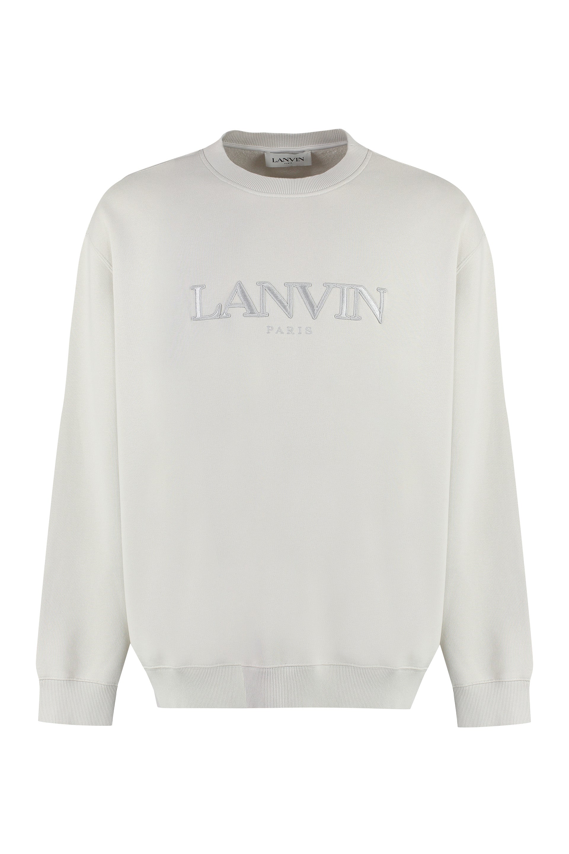 Cotton crew-neck sweatshirt with logo