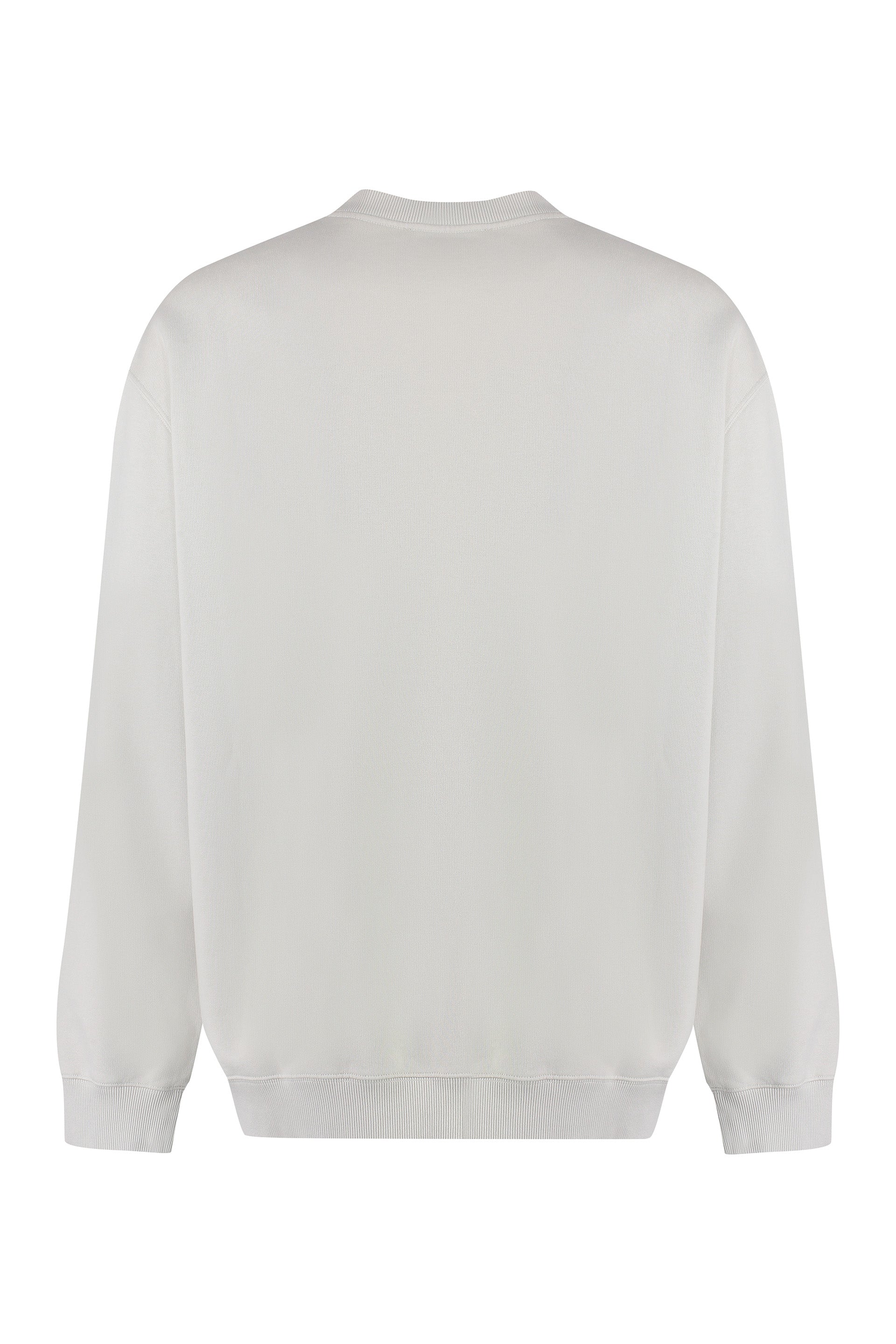 Cotton crew-neck sweatshirt with logo