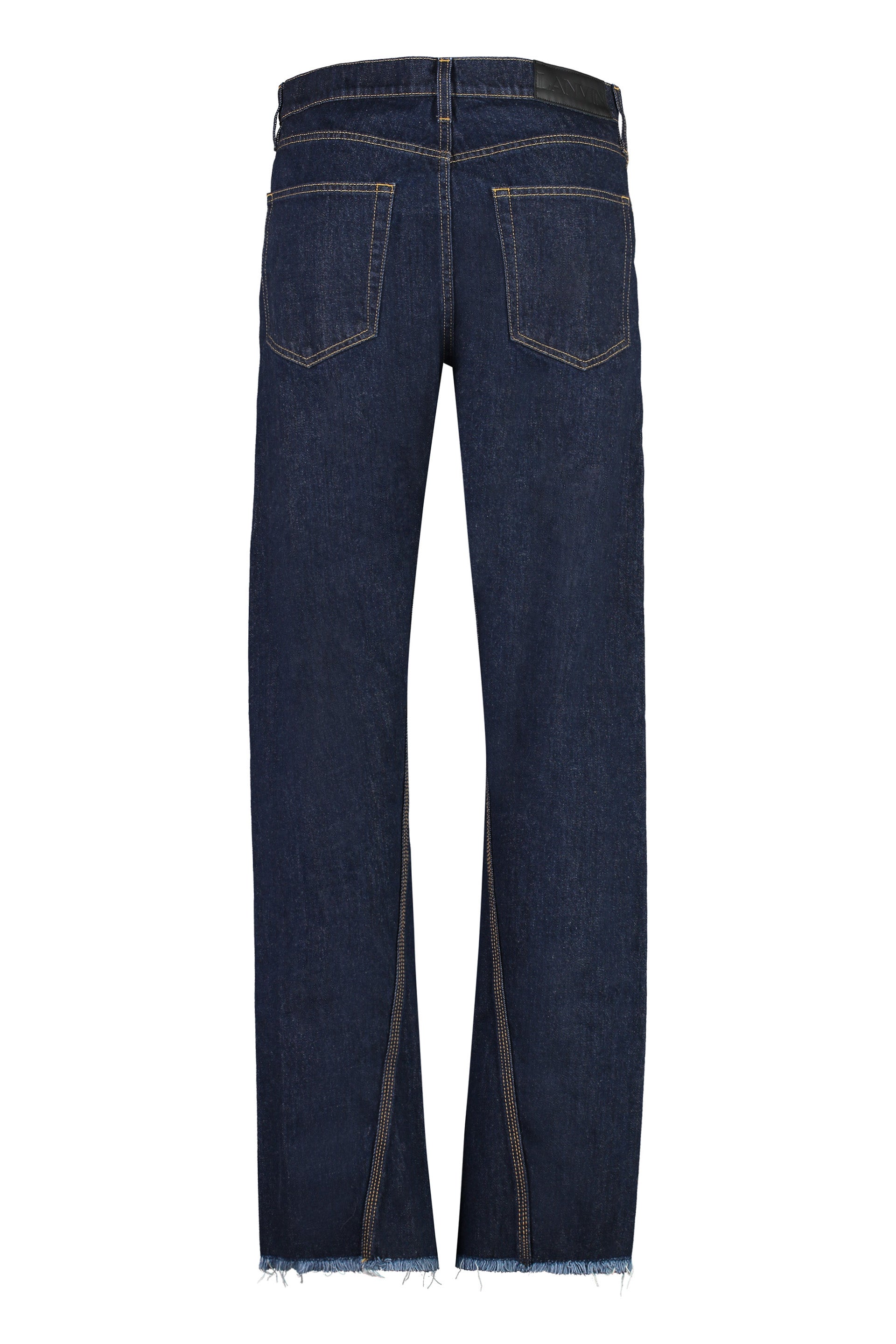 5-pocket straight-leg jeans