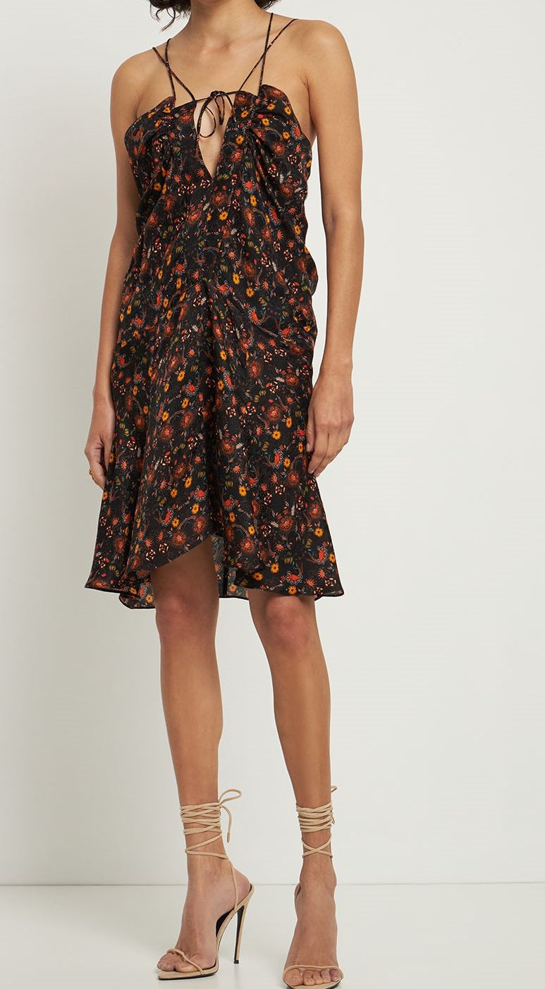 Floral dress with V-neck
