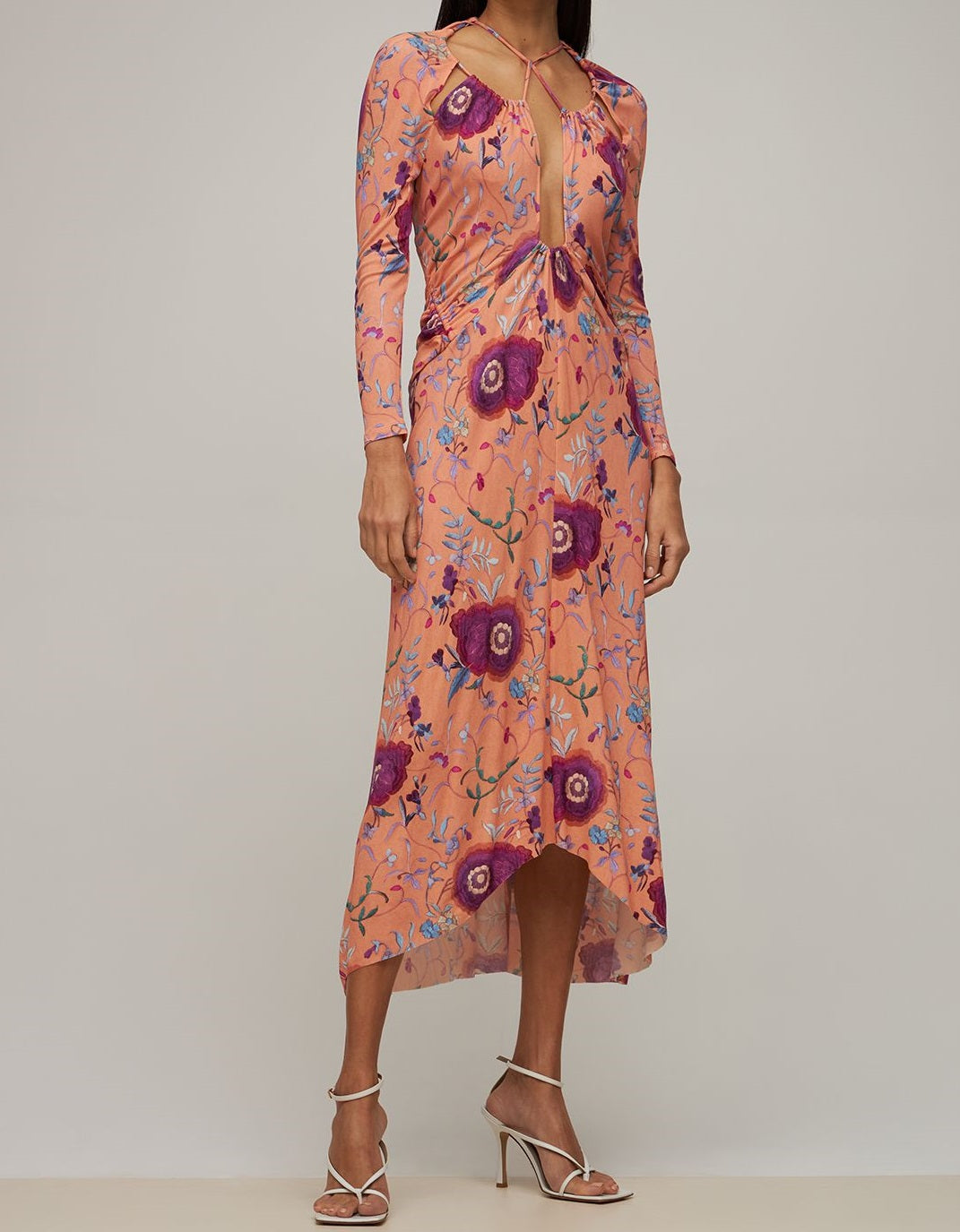 Elegant long floral dress for any occasion