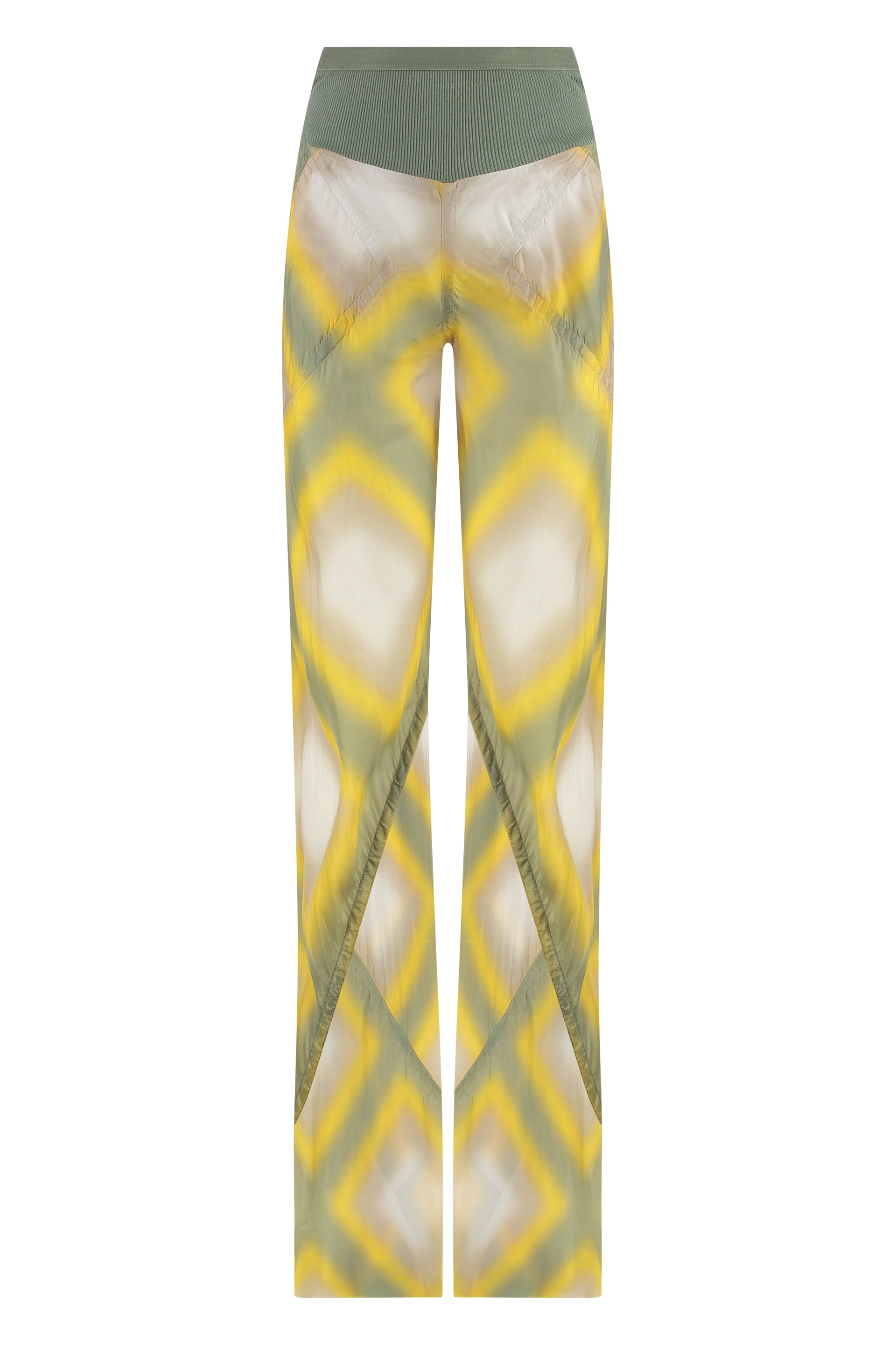 Printed high-rise trousers