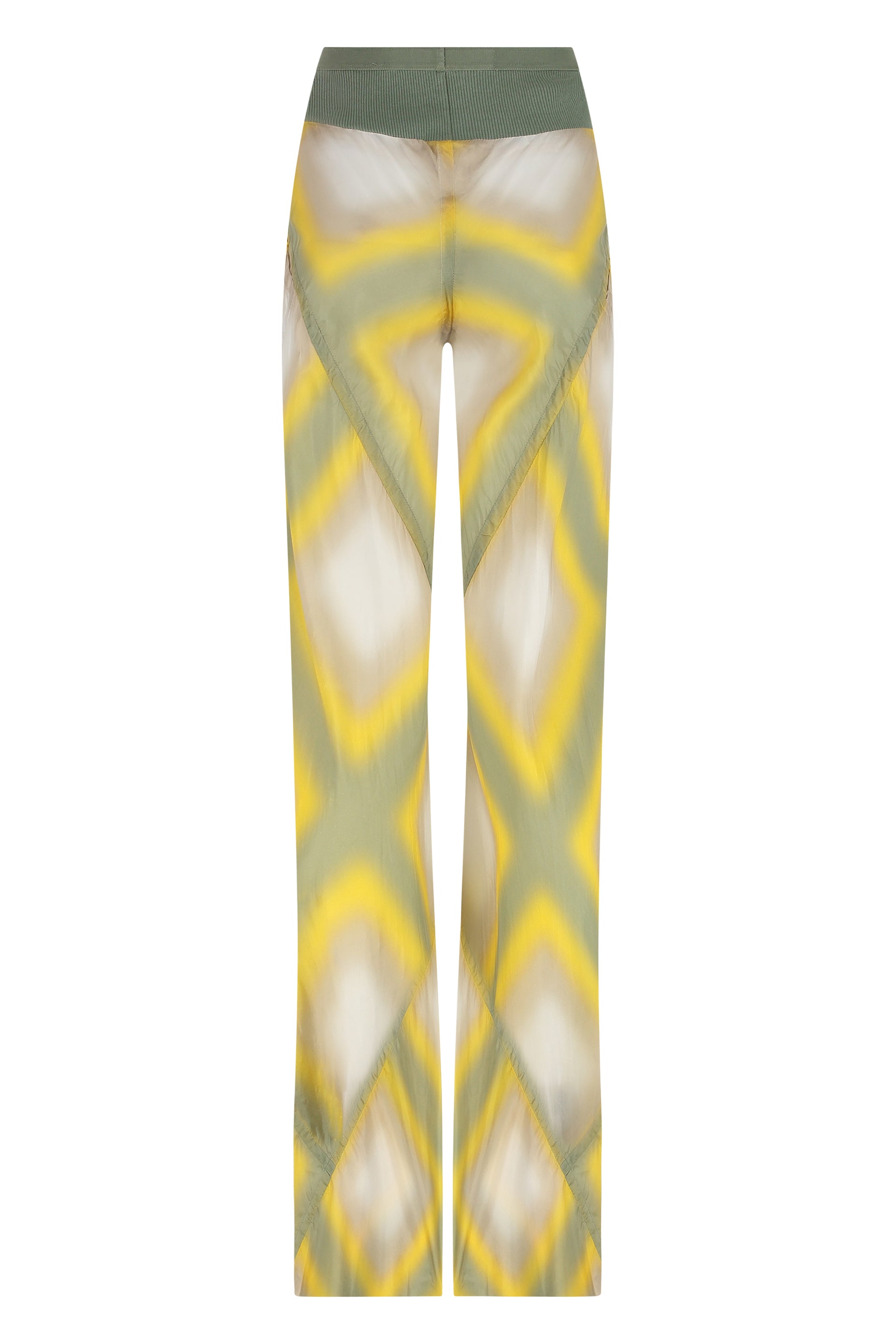 Printed high-rise trousers