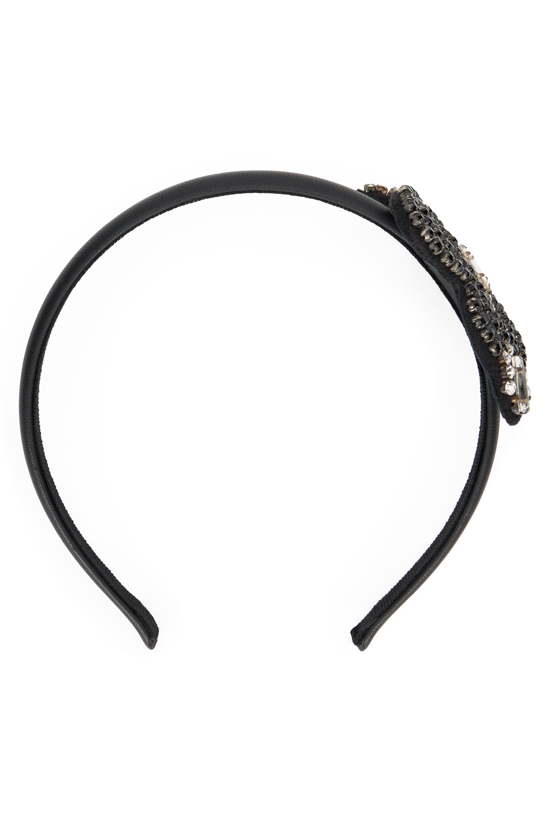 Black hairband, elegant and versatile.