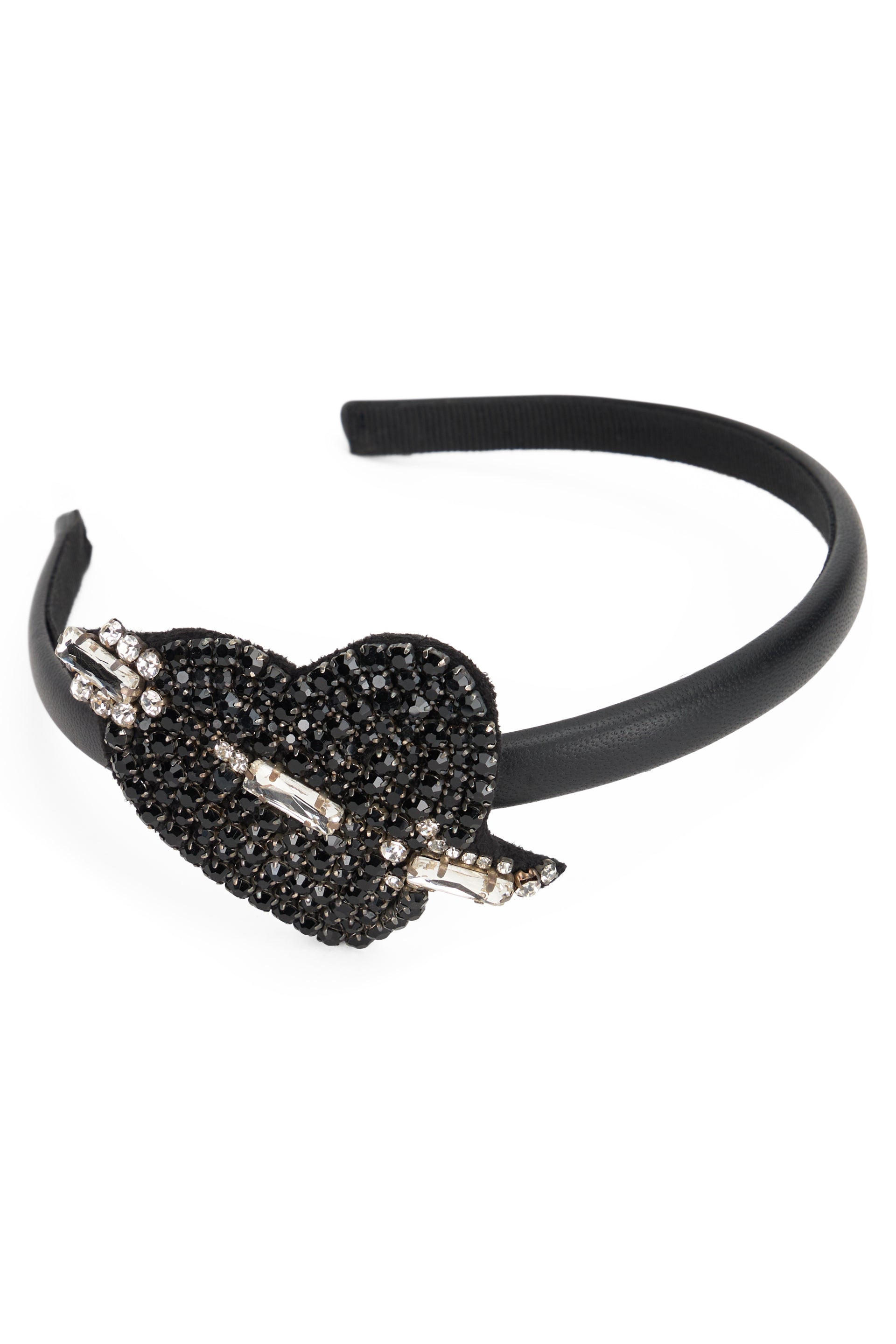 Black hairband, elegant and versatile.
