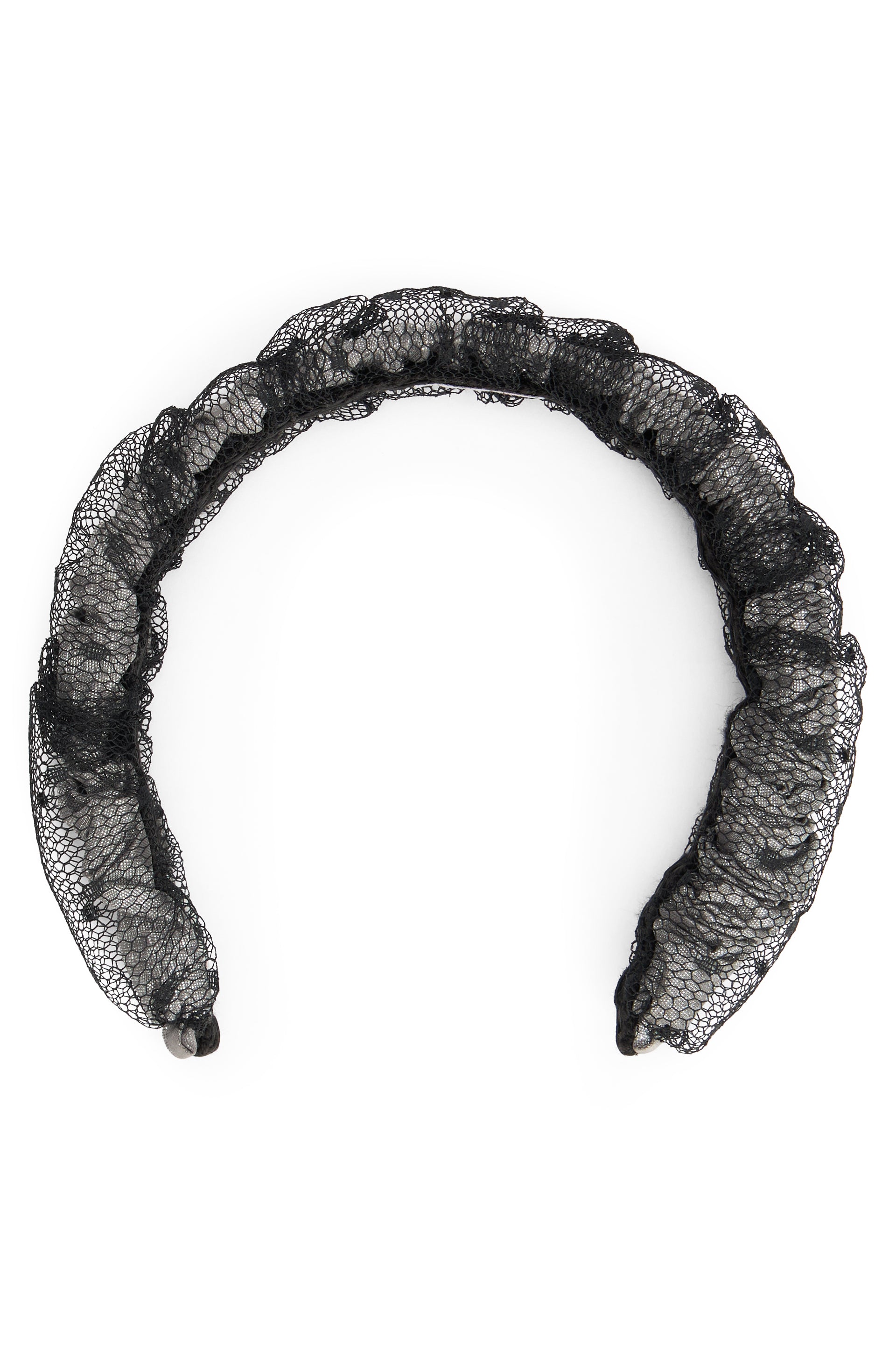 Black and silver headband for hair, elegant and sophisticated.