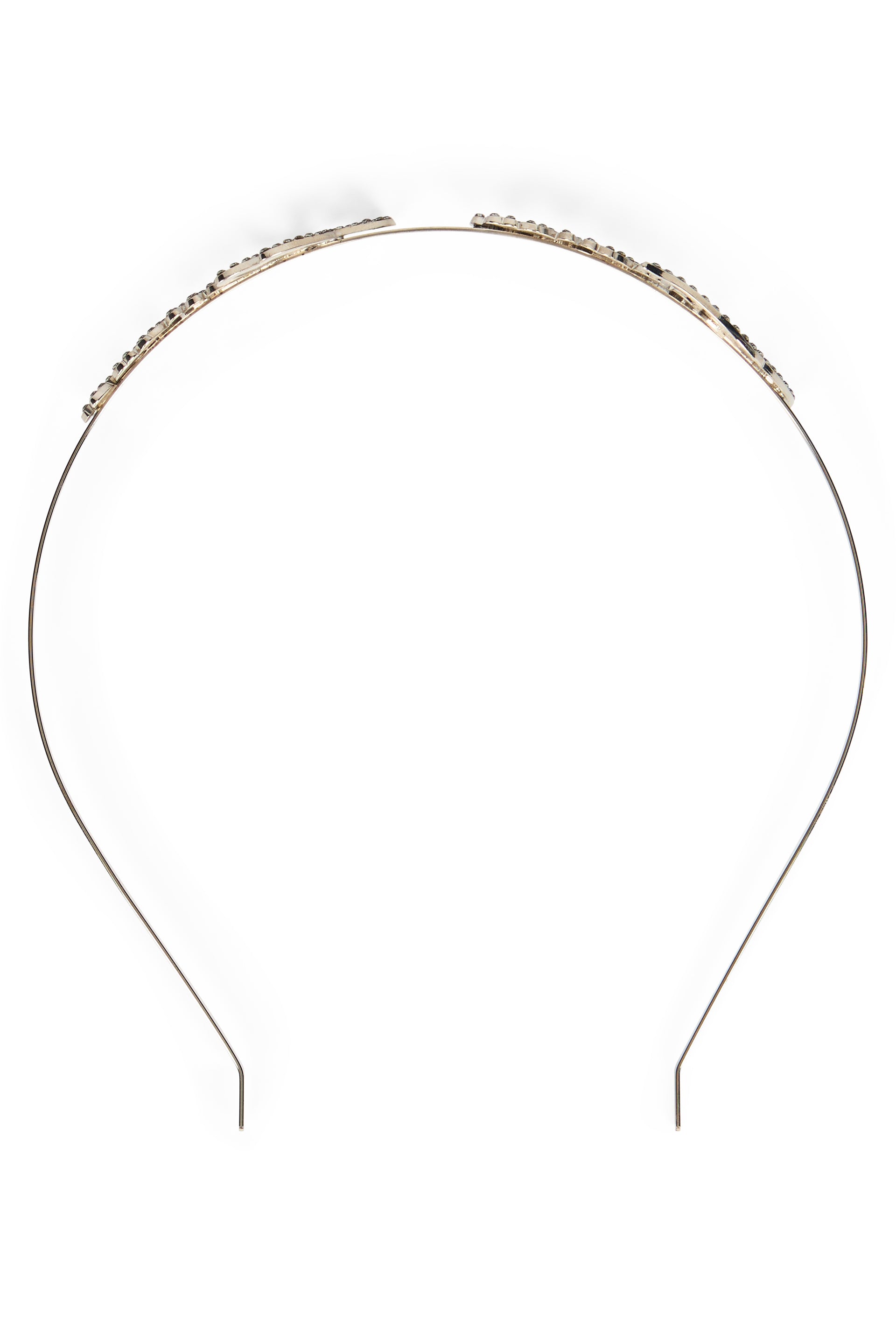 Headband for hair in shiny metal, versatile and elegant.