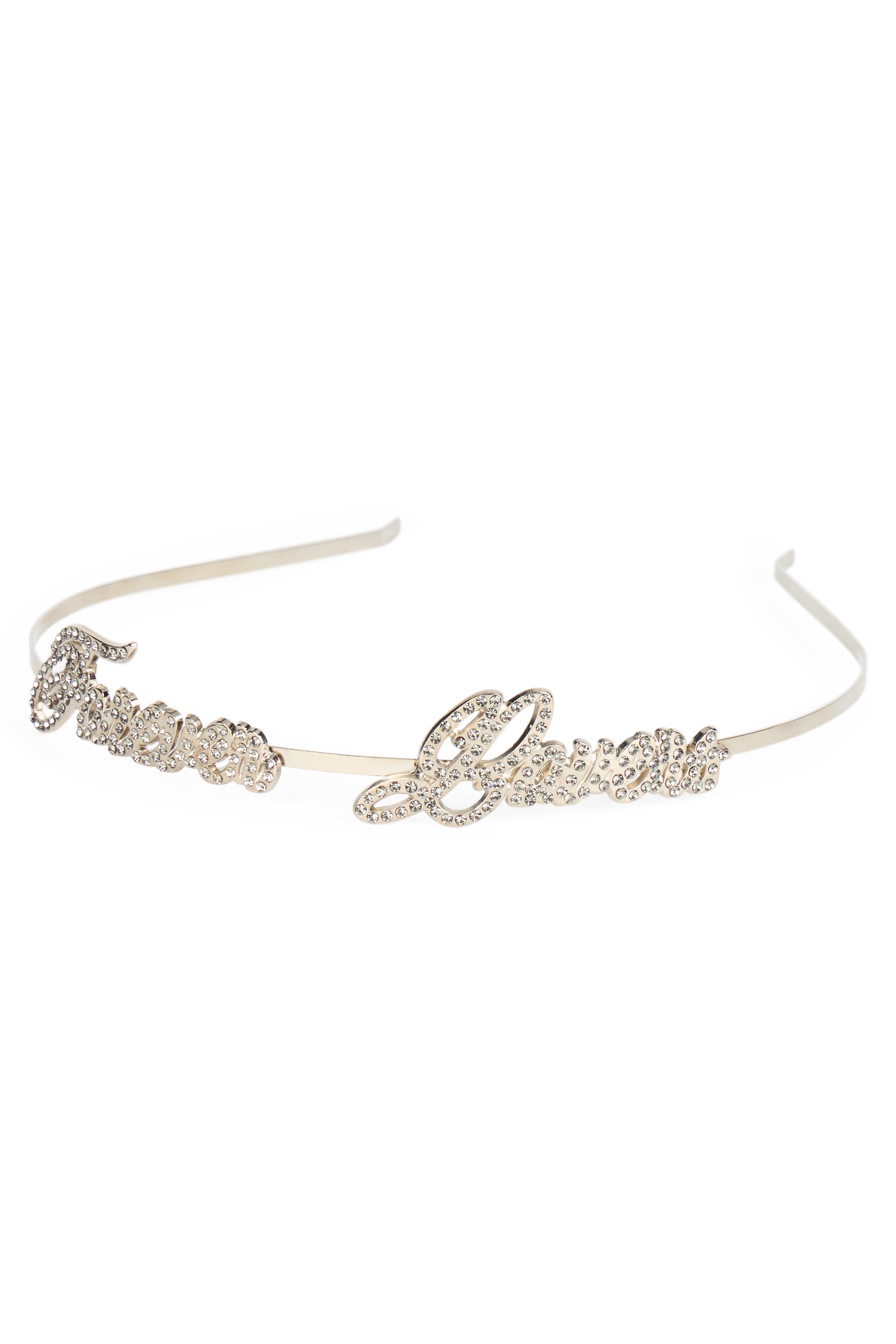 Headband for hair in shiny metal, versatile and elegant.