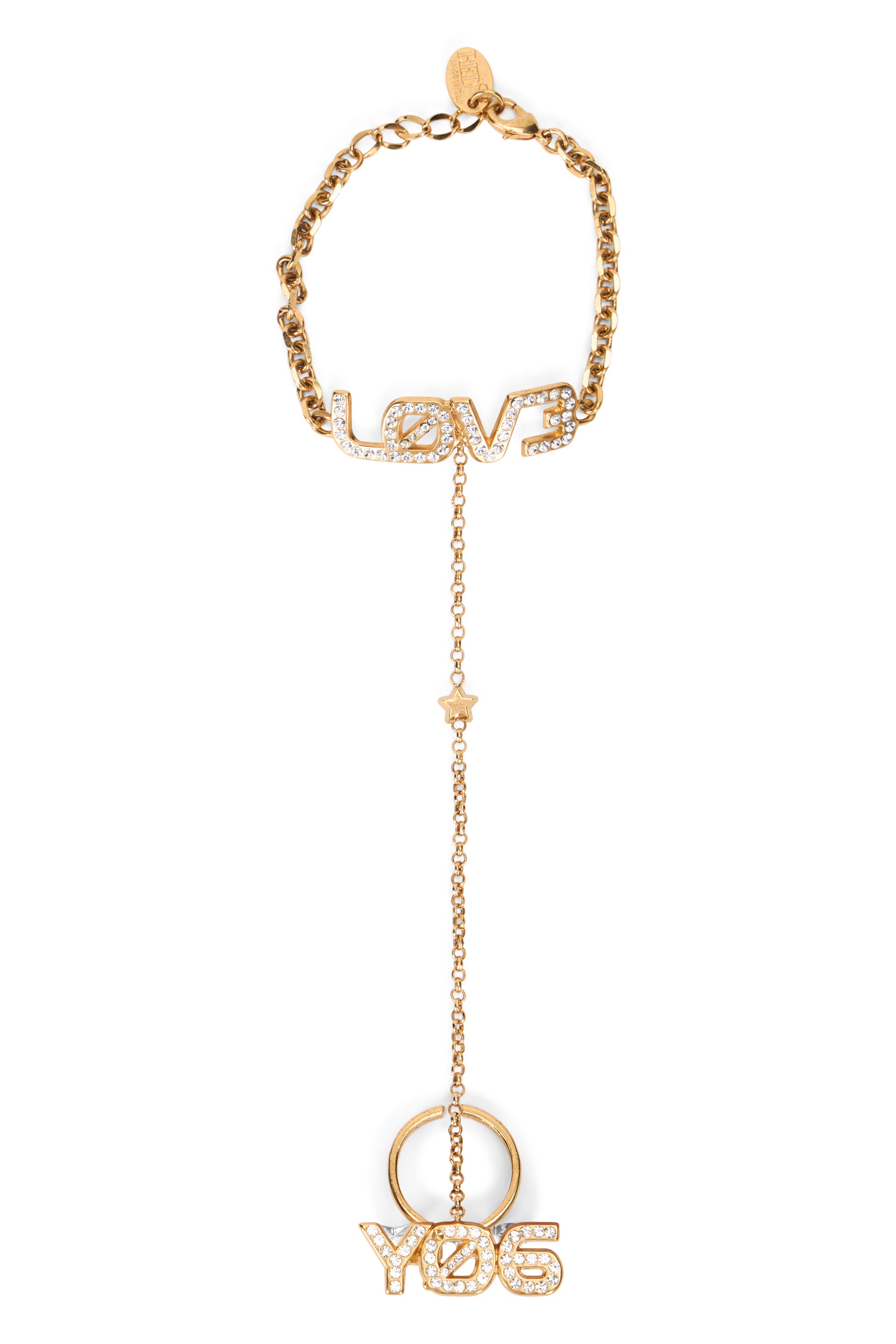 Elegant golden necklace with eye-catching design.